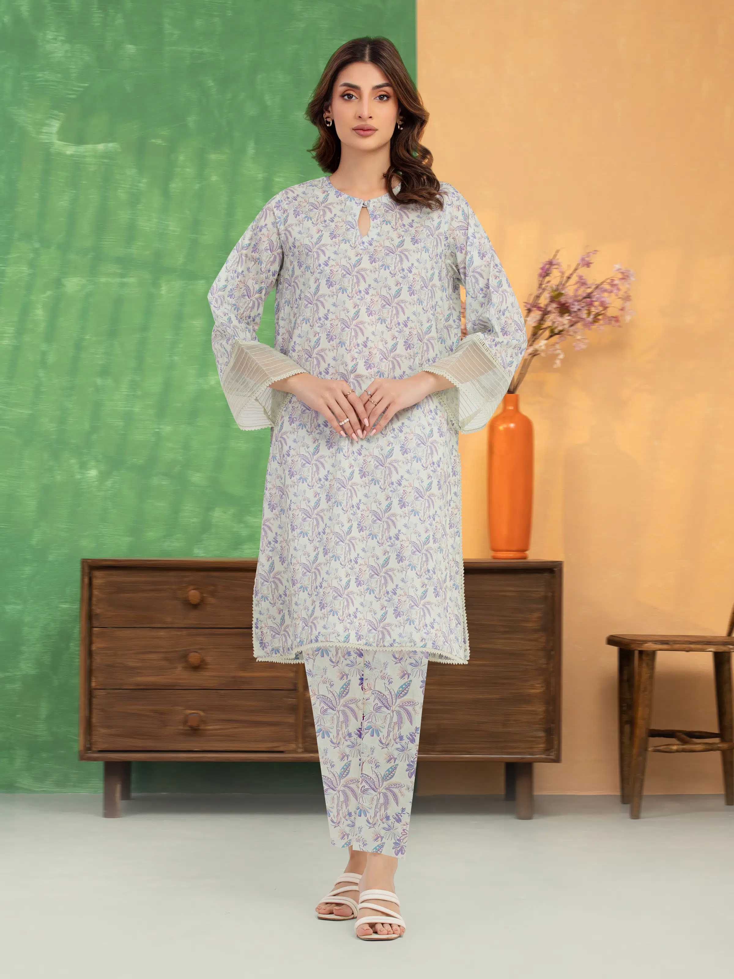 Printed Lawn Shirt Trouser - EWU5A1-35698ST