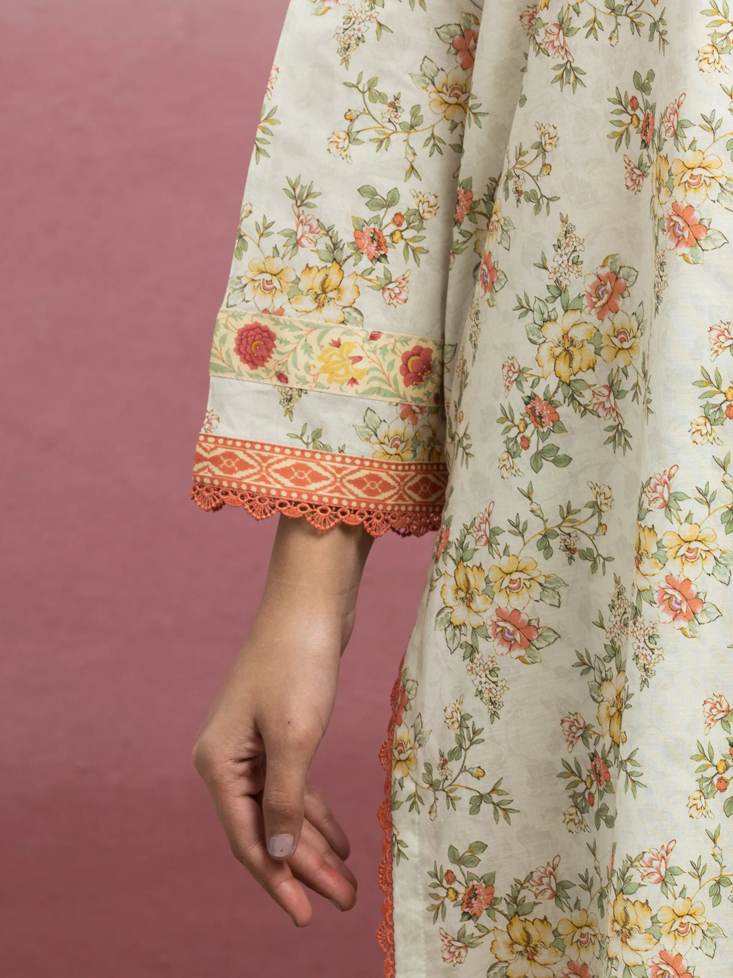 Printed Lawn Suit - EWU5A1-35044-3P - Image 5
