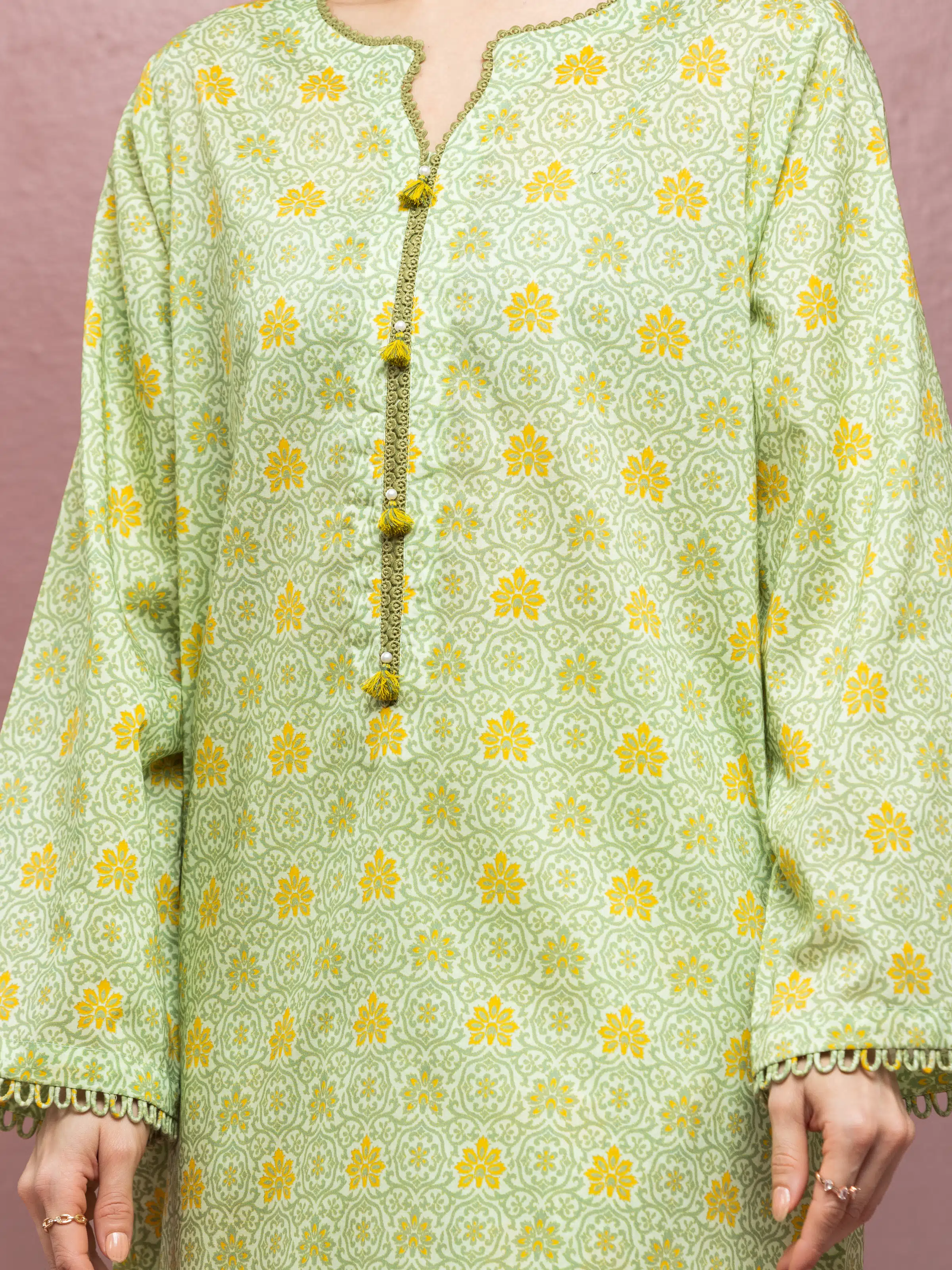 Printed Lawn Suit - EWU5A1-35114-3P - Image 3