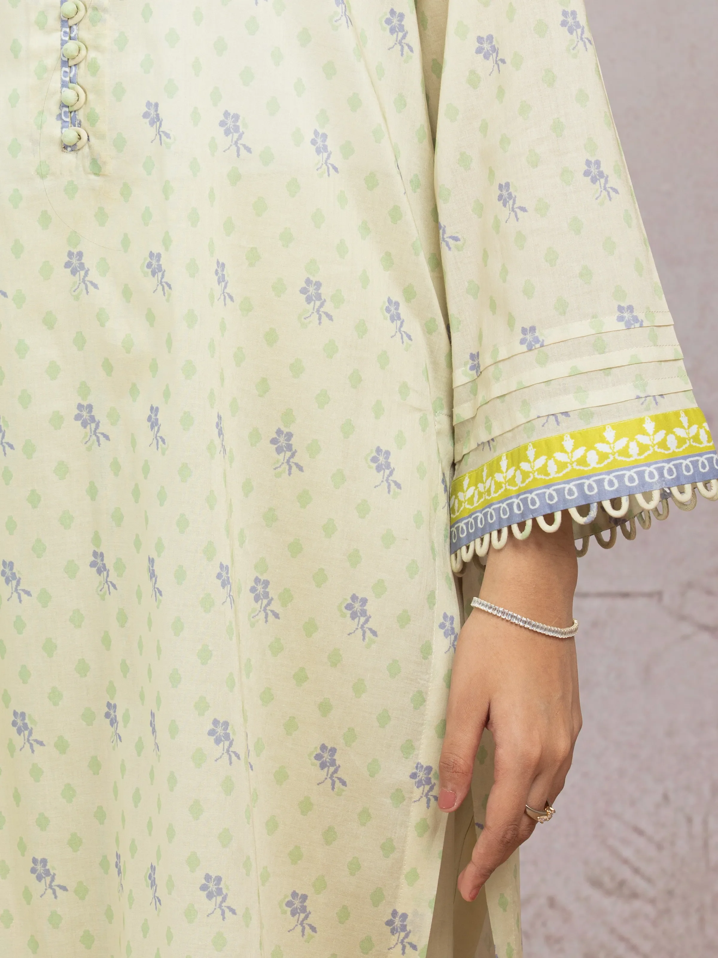 Printed Lawn Suit - EWU5A1-35223-3P - Image 5