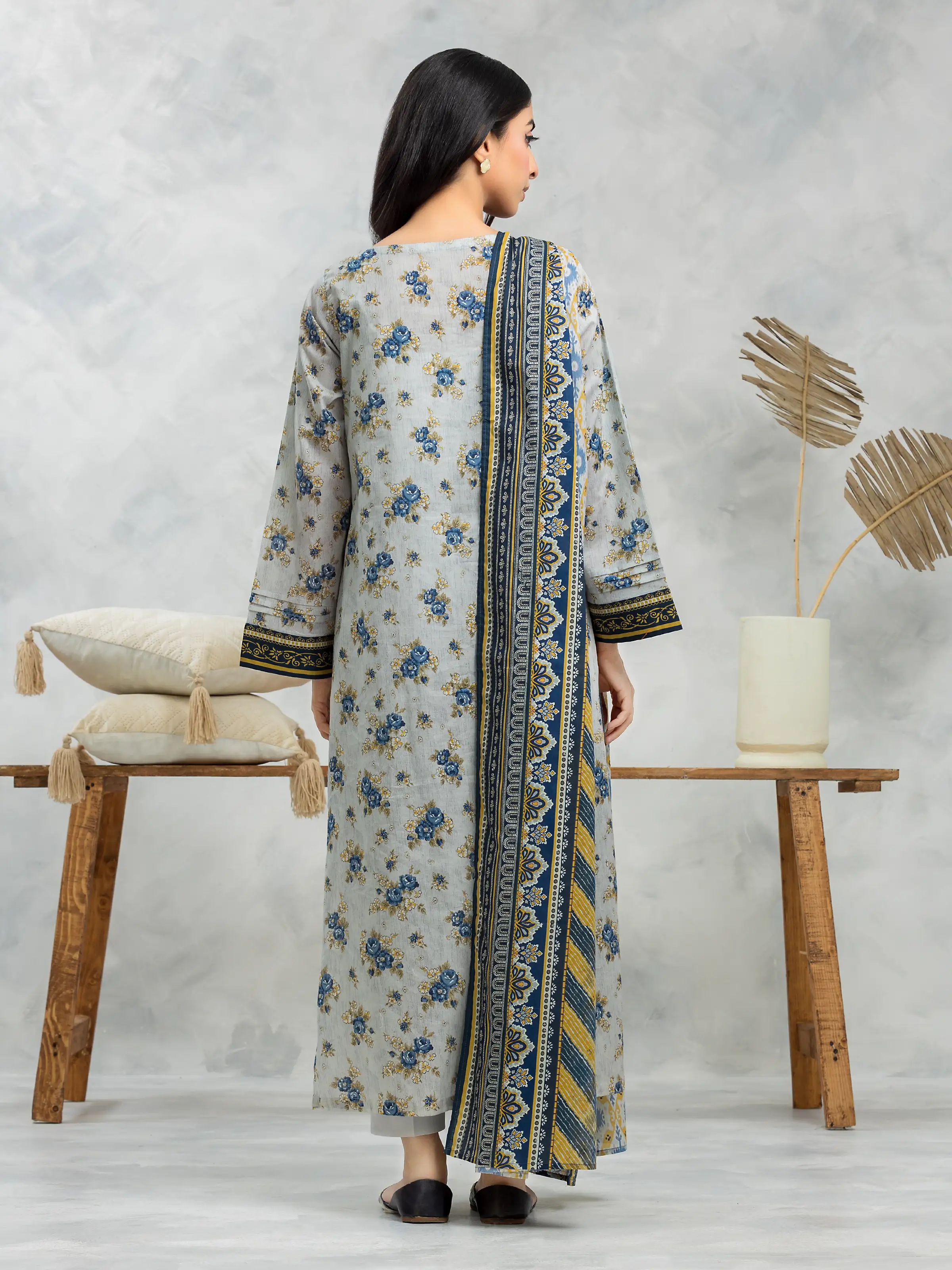 Printed Cambric Shirt Trouser - EWU24A2-28250ST - Image 2