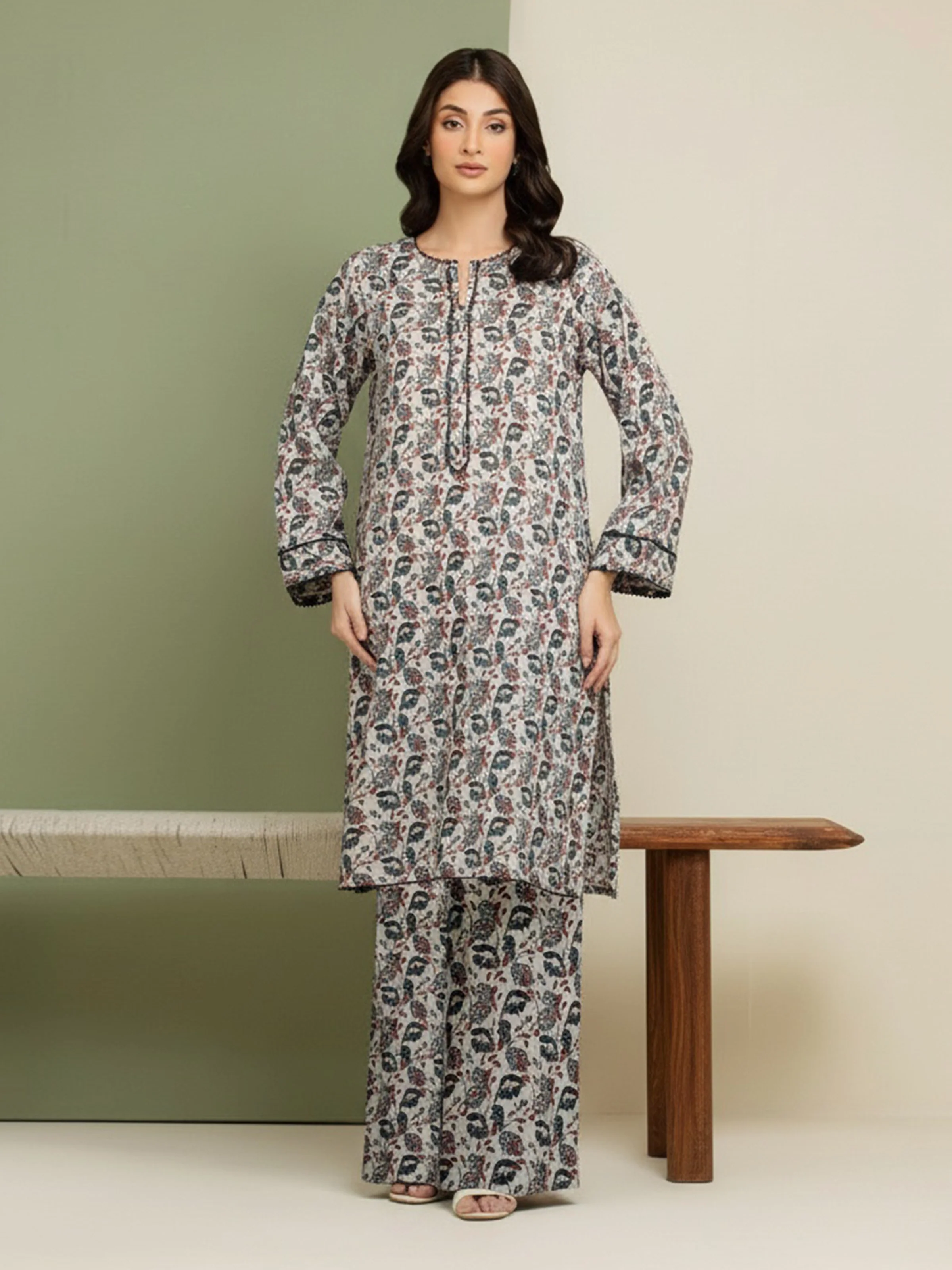 Printed Lawn Shirt Trouser - EWU5A1-35189ST