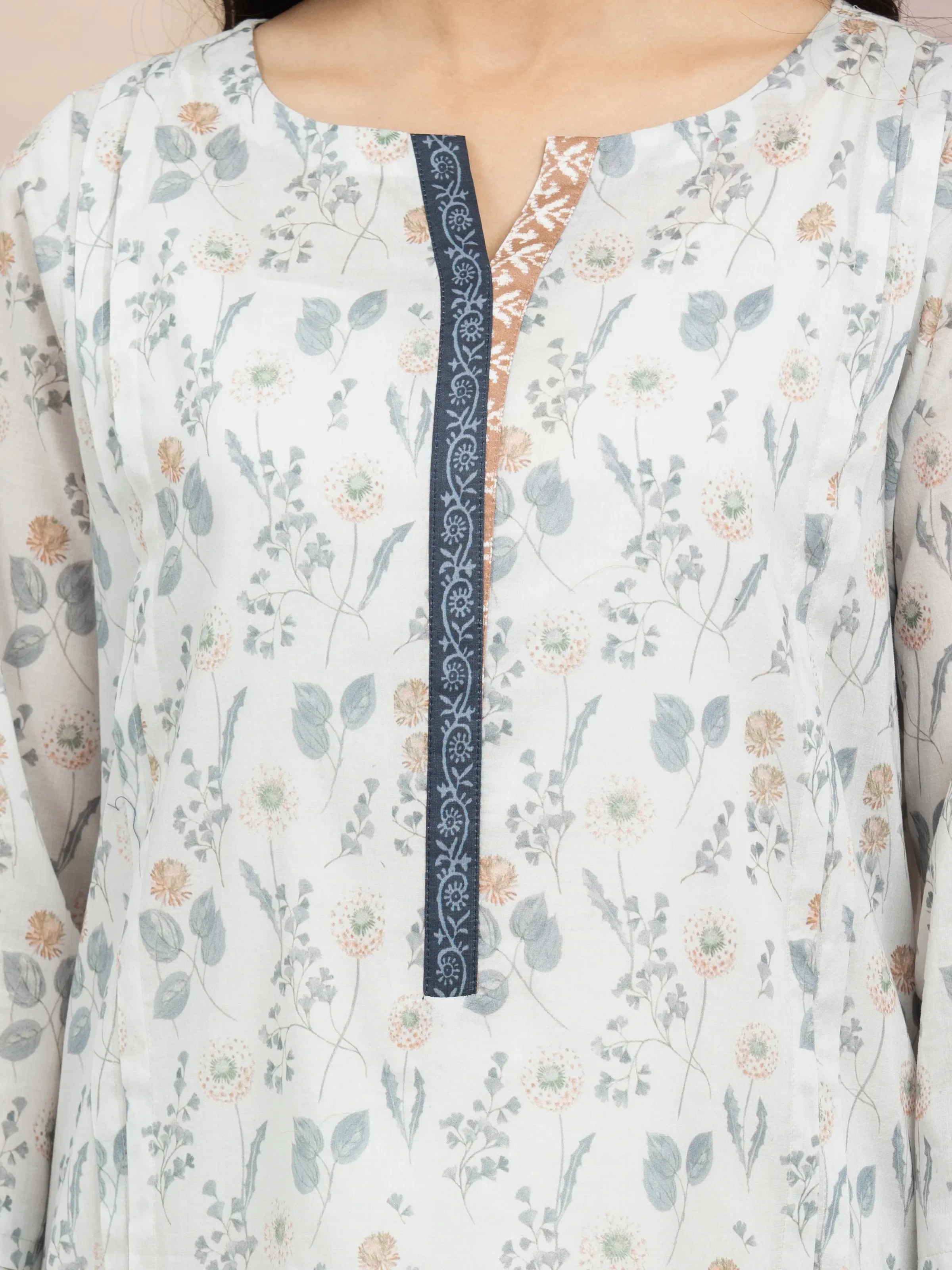 Printed Lawn Suit - EWU5A1-35207-3P - Image 4