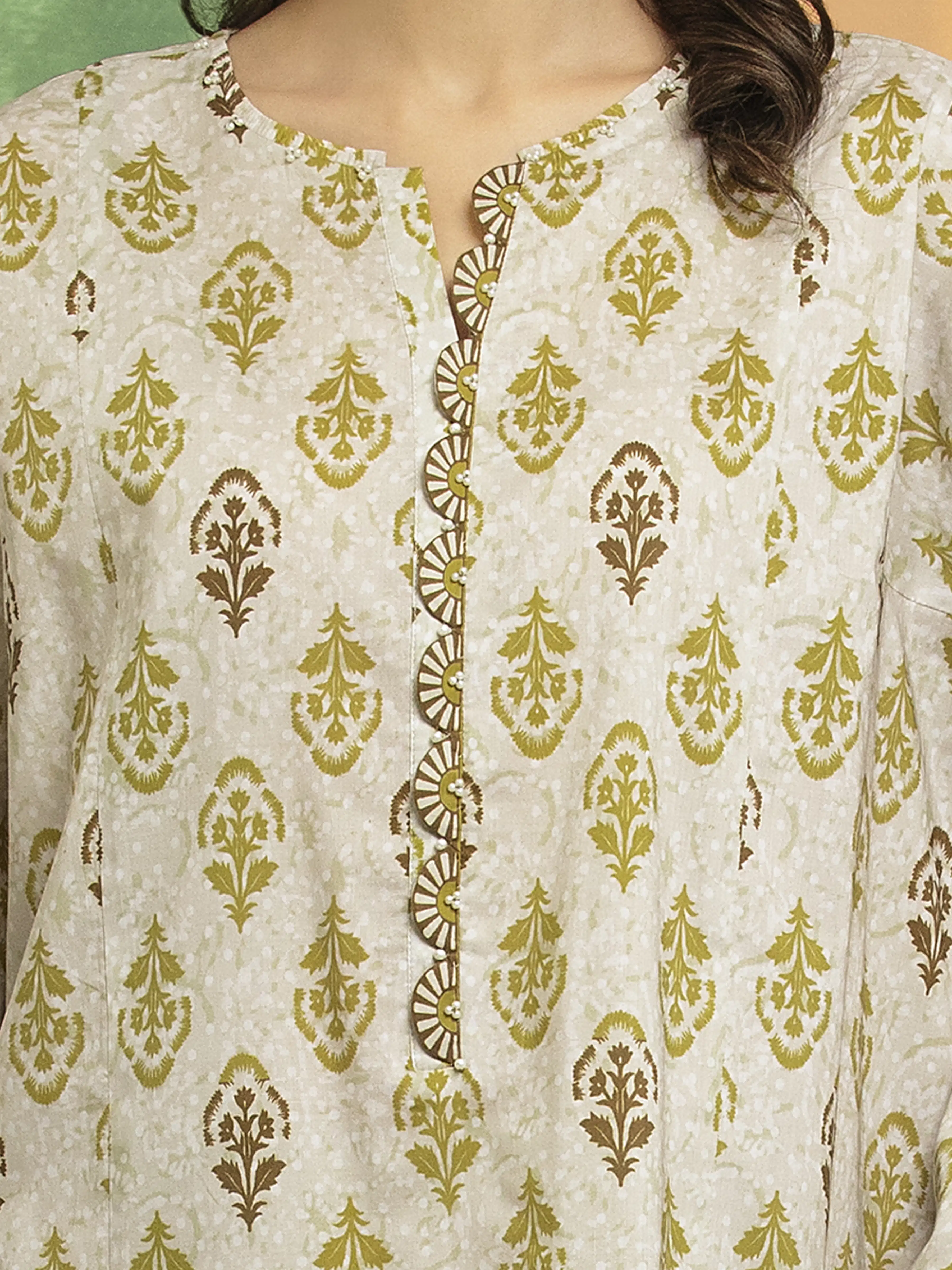 Printed Lawn Suit - EWU5A1-35244-3P - Image 3