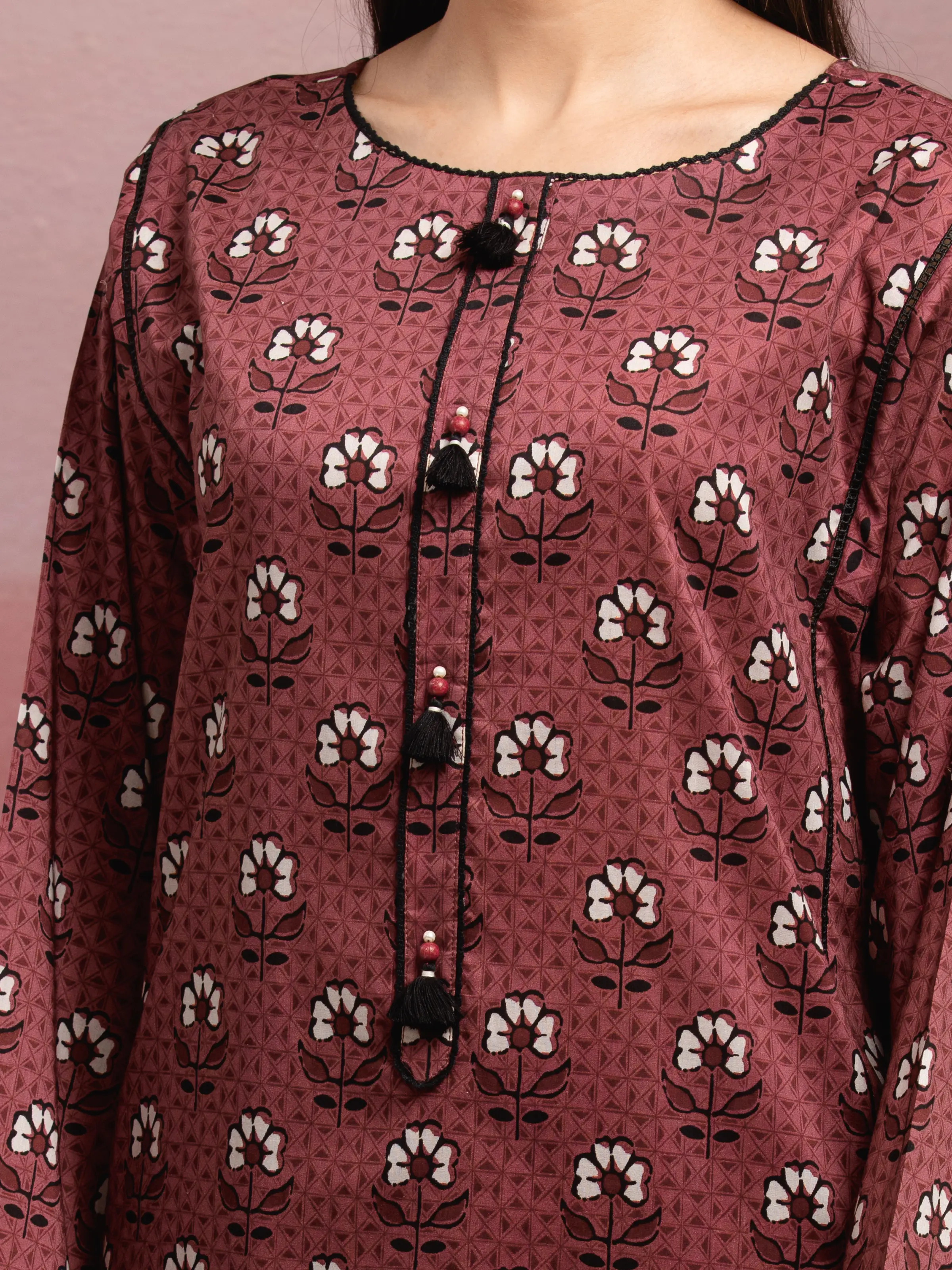 Printed Lawn Suit - EWU5A1-35056-3P - Image 3