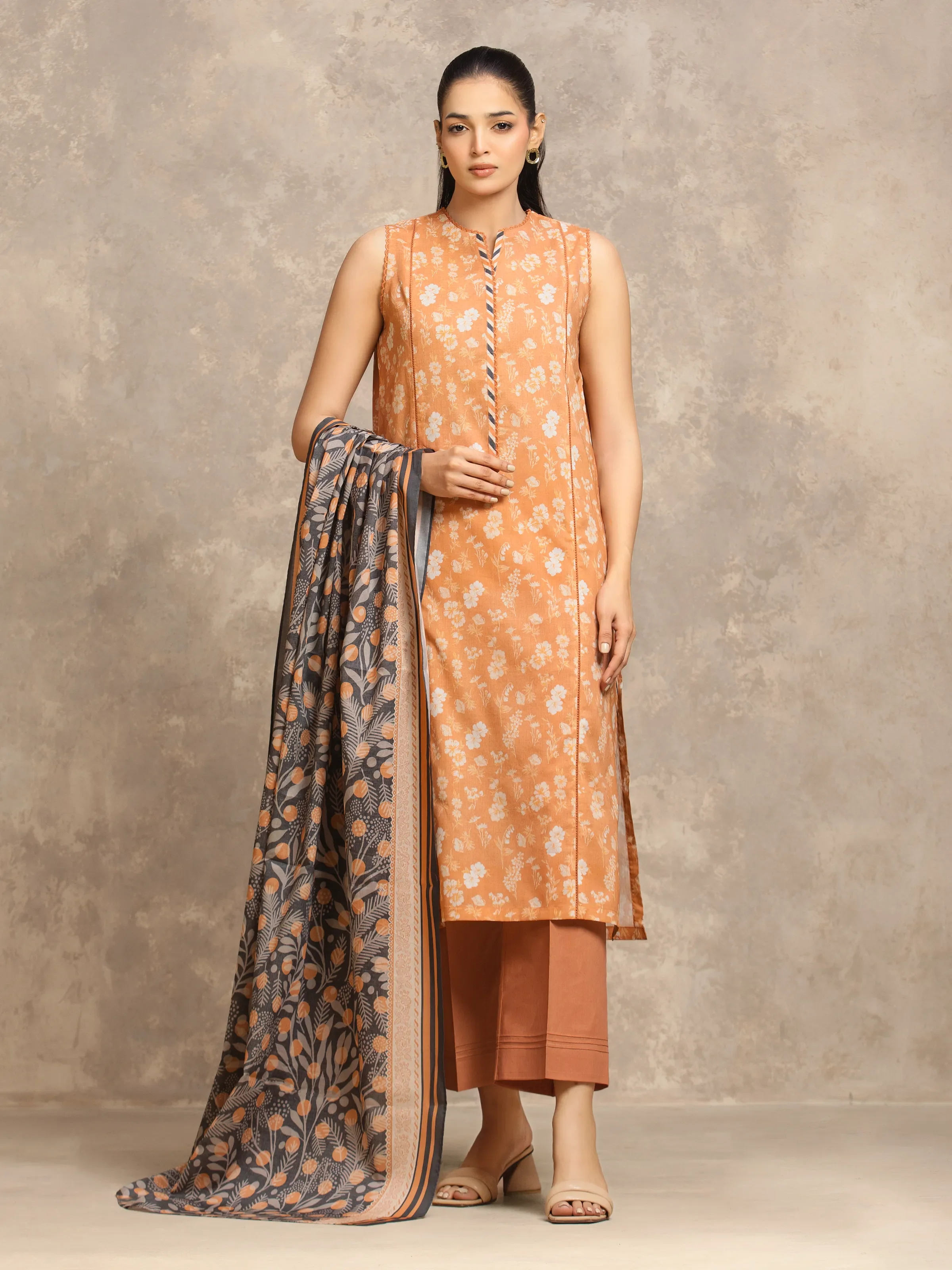 Printed Lawn Suit - EWU6A1-36561-3P