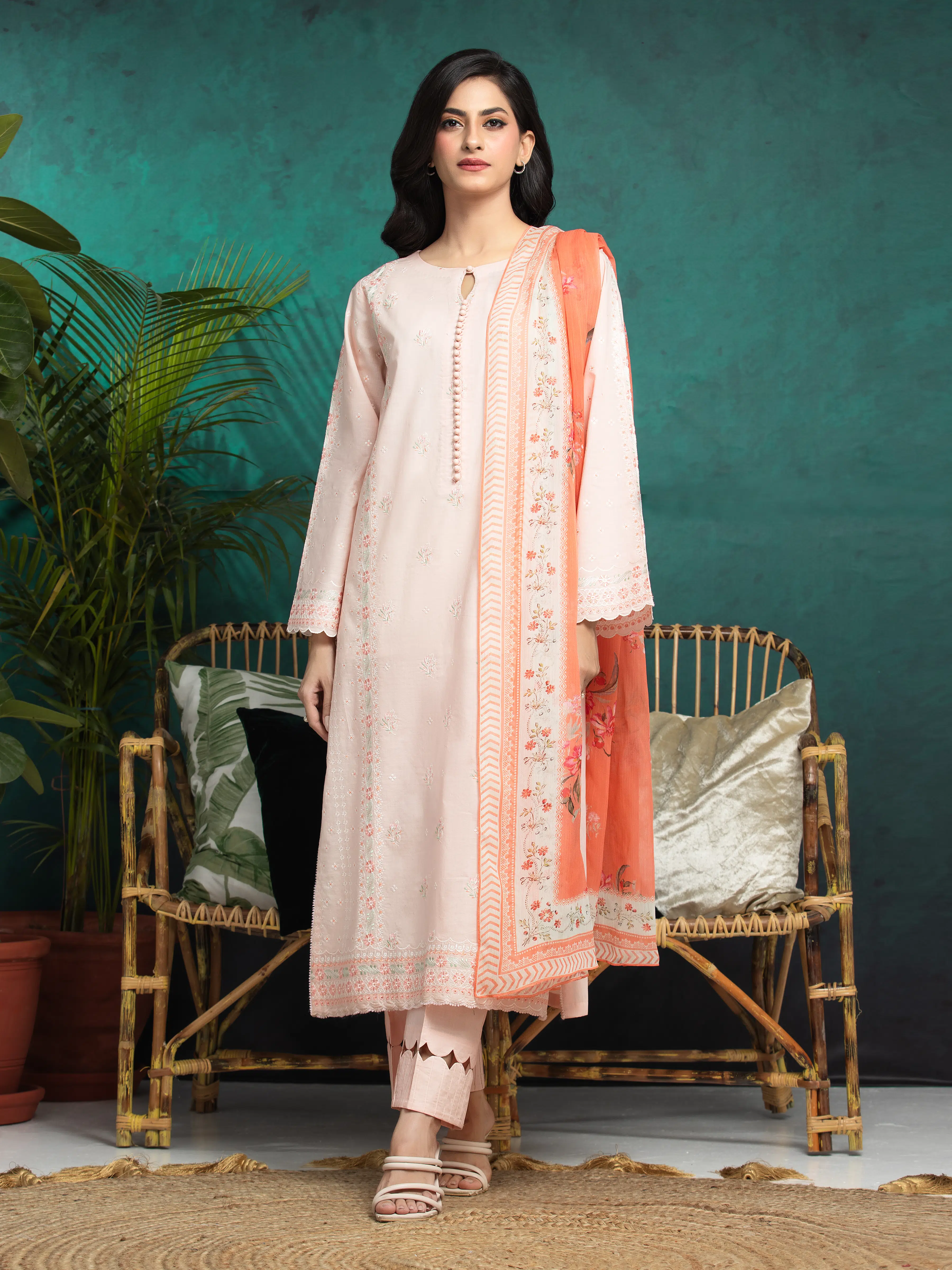 Embroidered Cambric Suit - EWU24V2-31000-3P