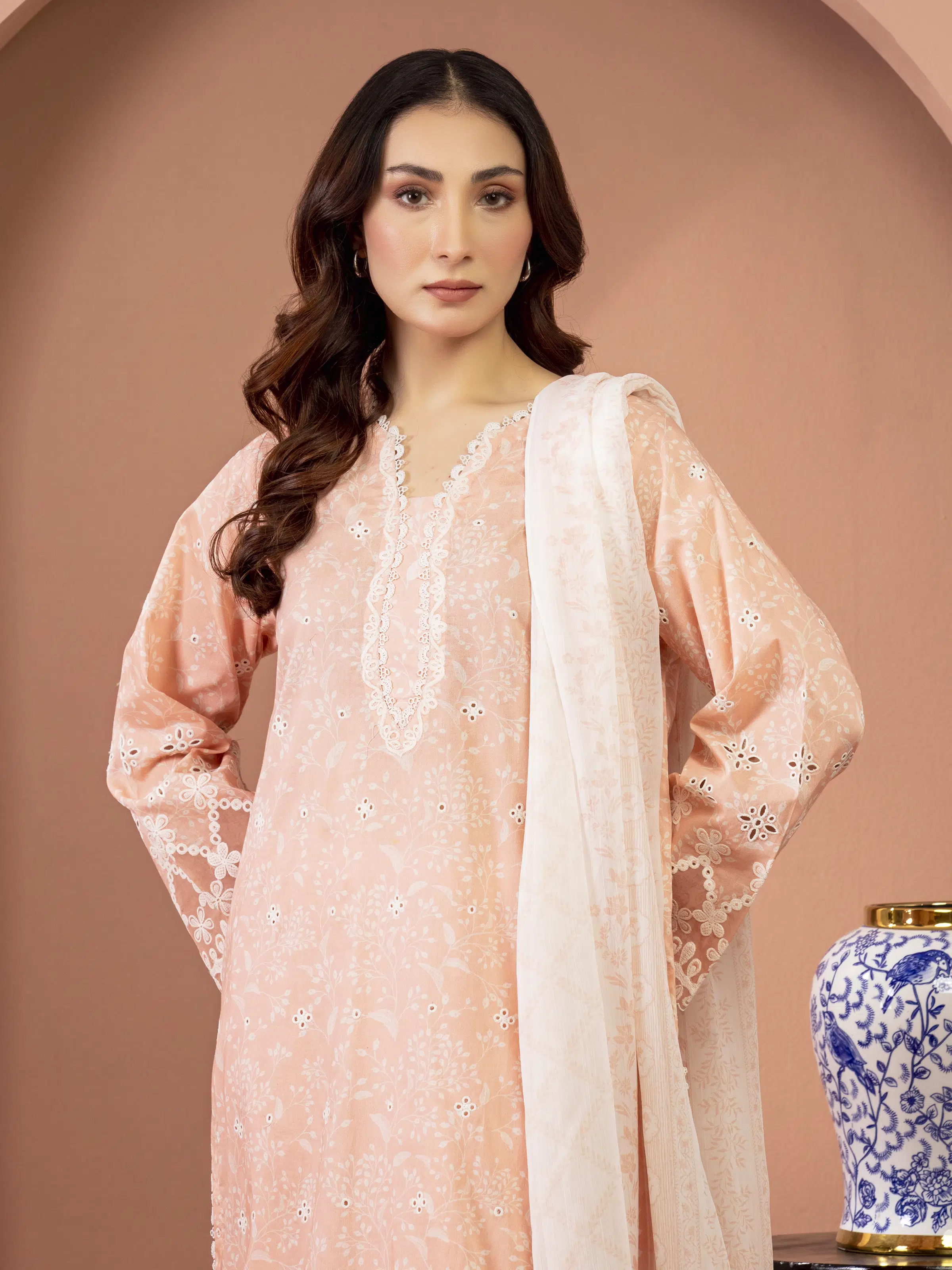 Embroidered Lawn Suit - EWU5V1-31407-3P - Image 2