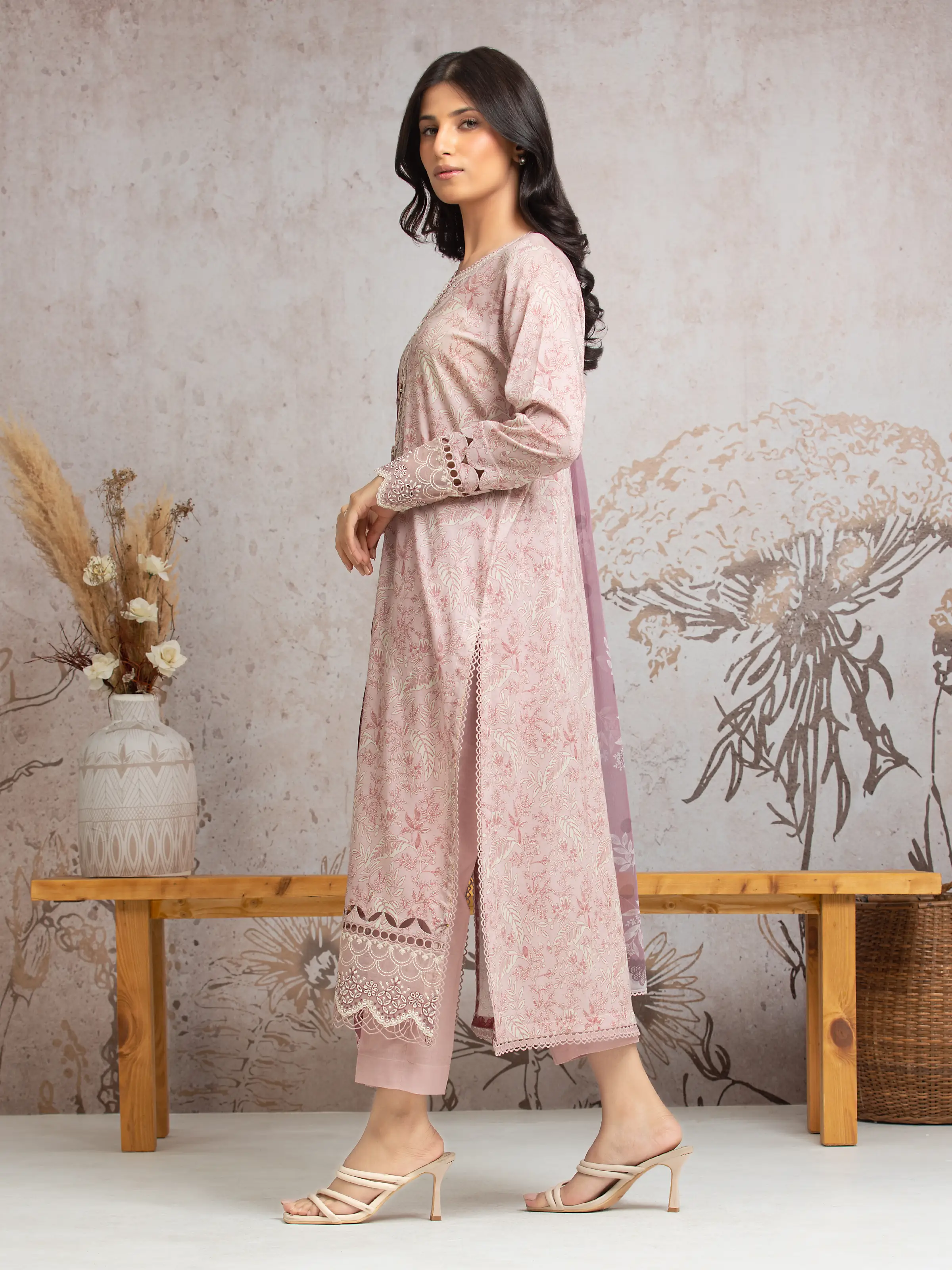 Embroidered Cambric Suit - EWU24V2-30030-3P - Image 5