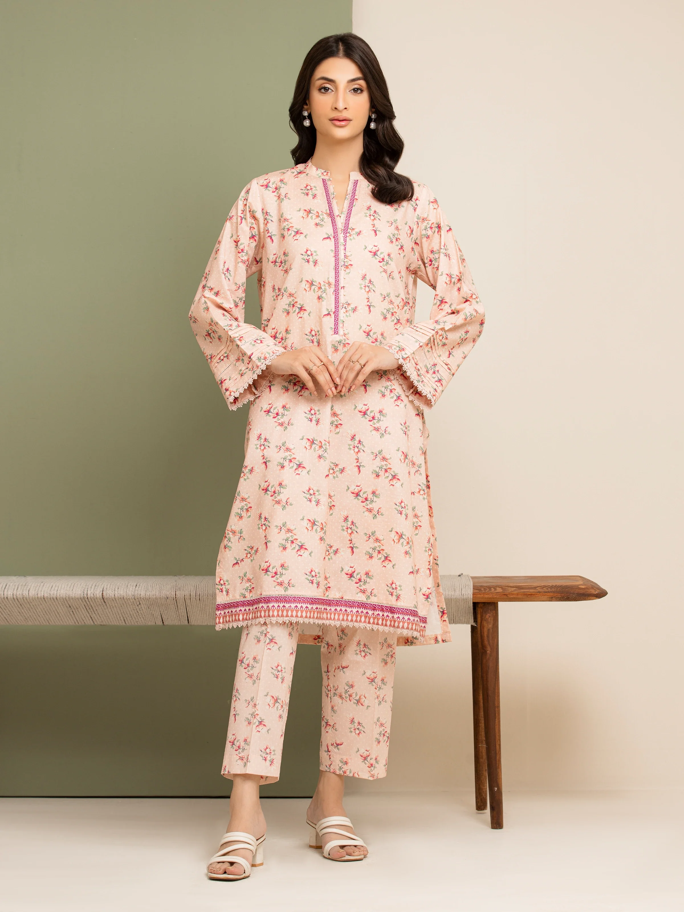 Printed Lawn Shirt Trouser - EWU5A1-35606ST