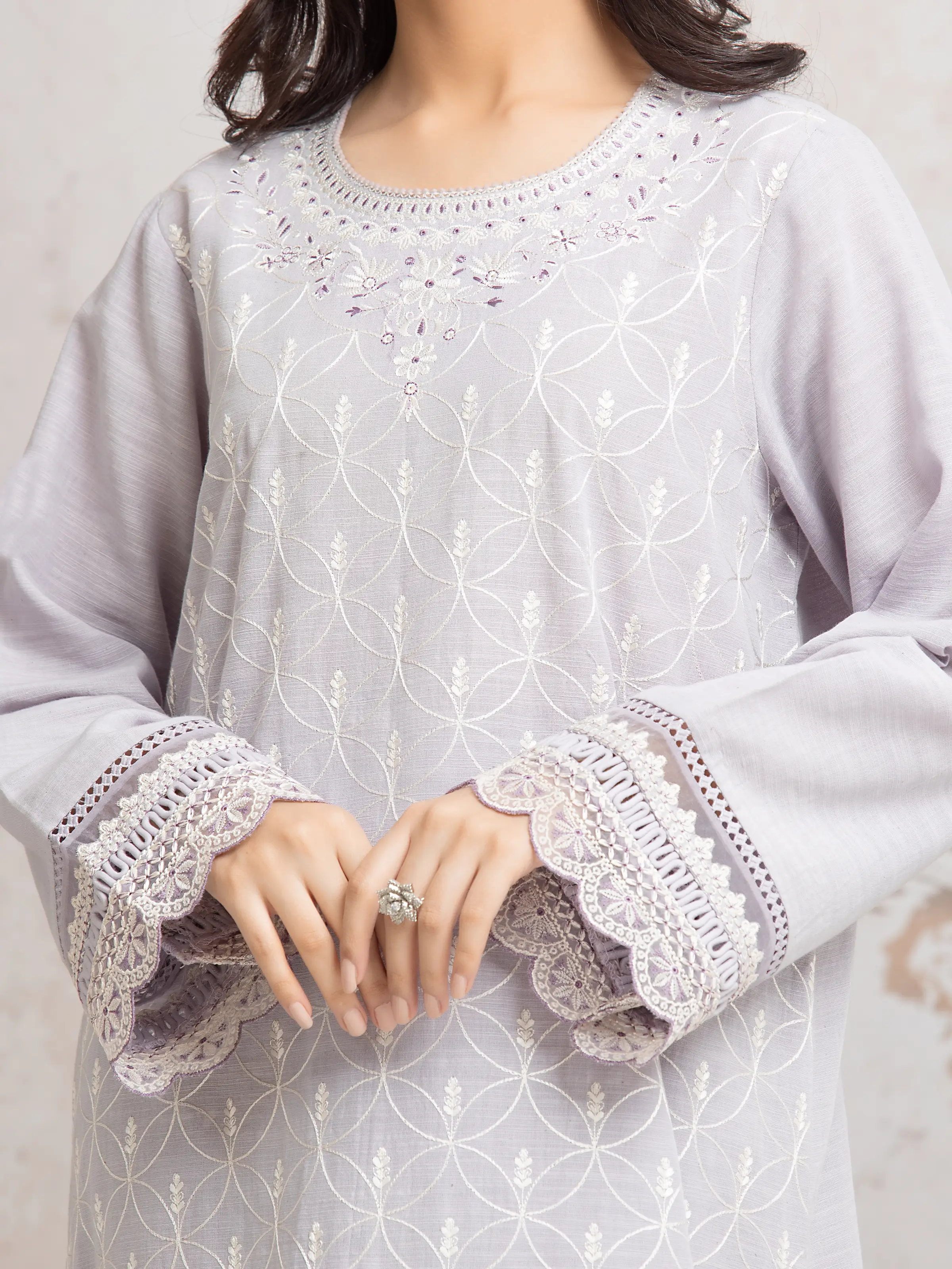 Embroidered Marina Twill Suit - EWU24V14-30202-3P - Image 4