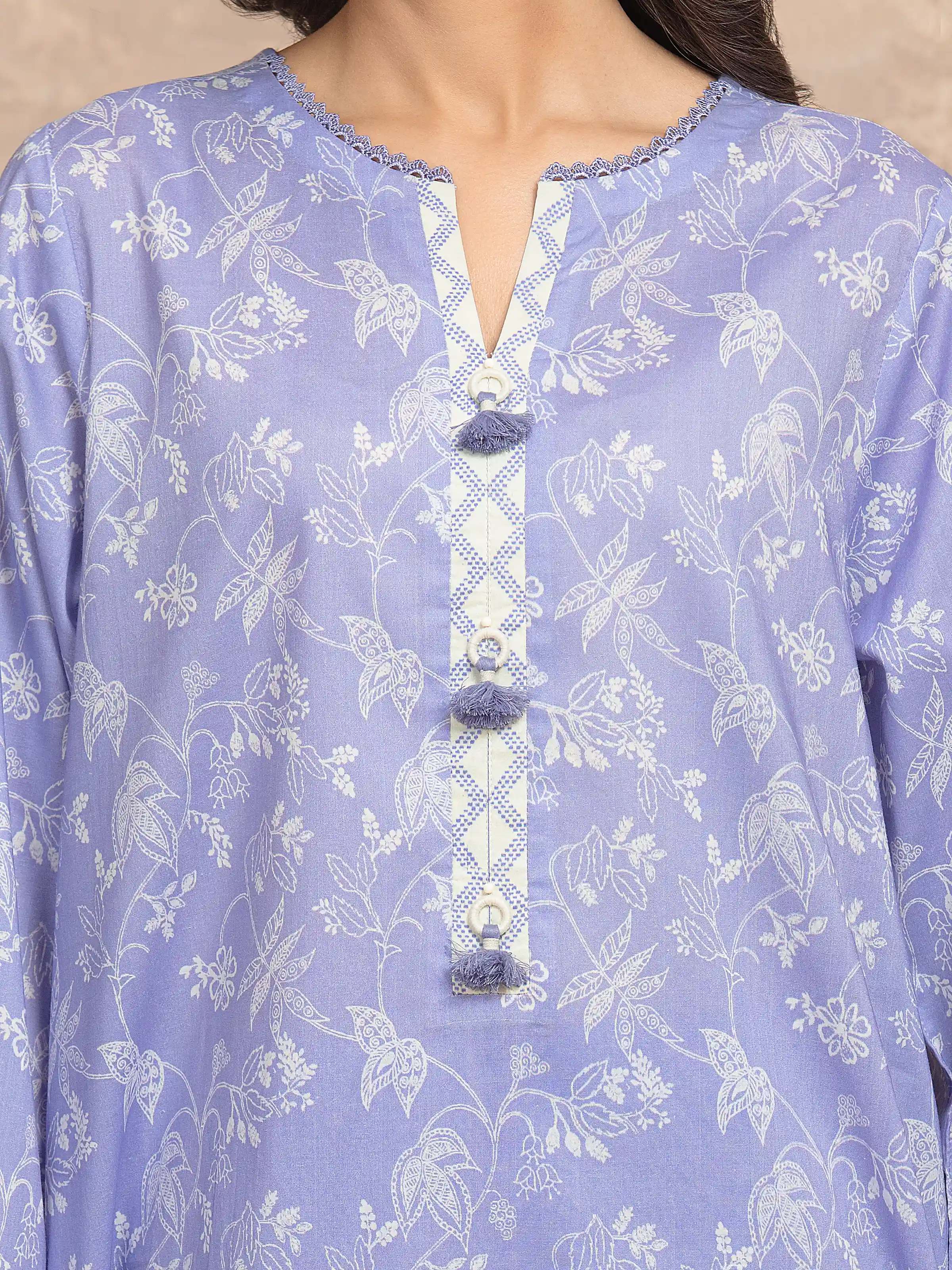 Printed Lawn Suit - EWU6A1-36515-3P - Image 3