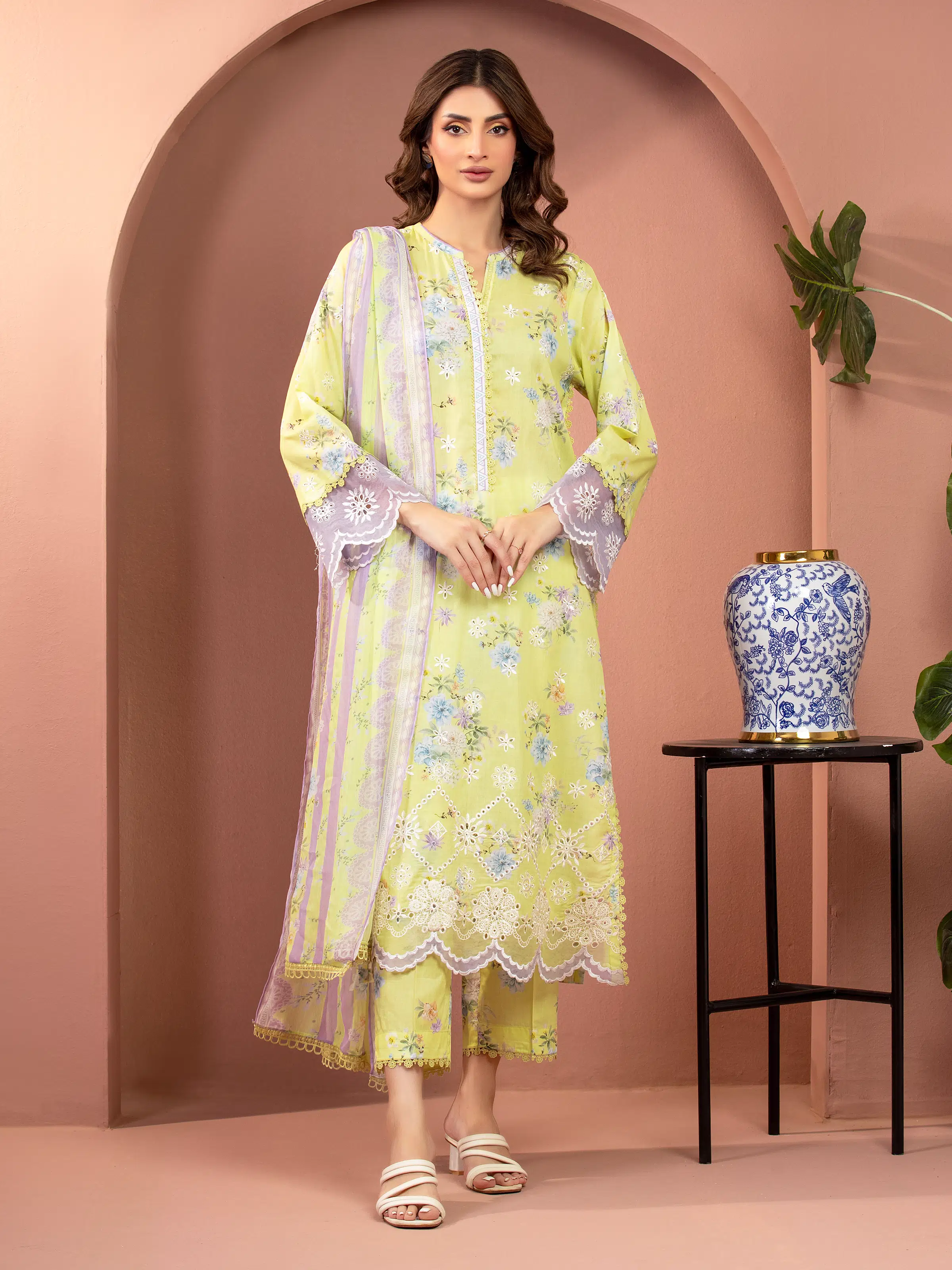 Embroidered Lawn Suit - EWU5V1-31490-3P