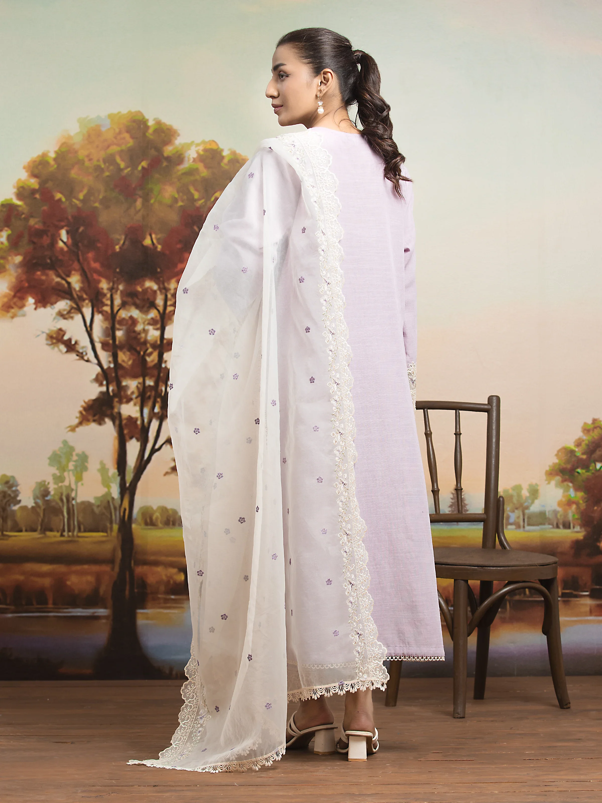 Embroidered Khaddar Suit - EWU24V11-30208-3P - Image 2