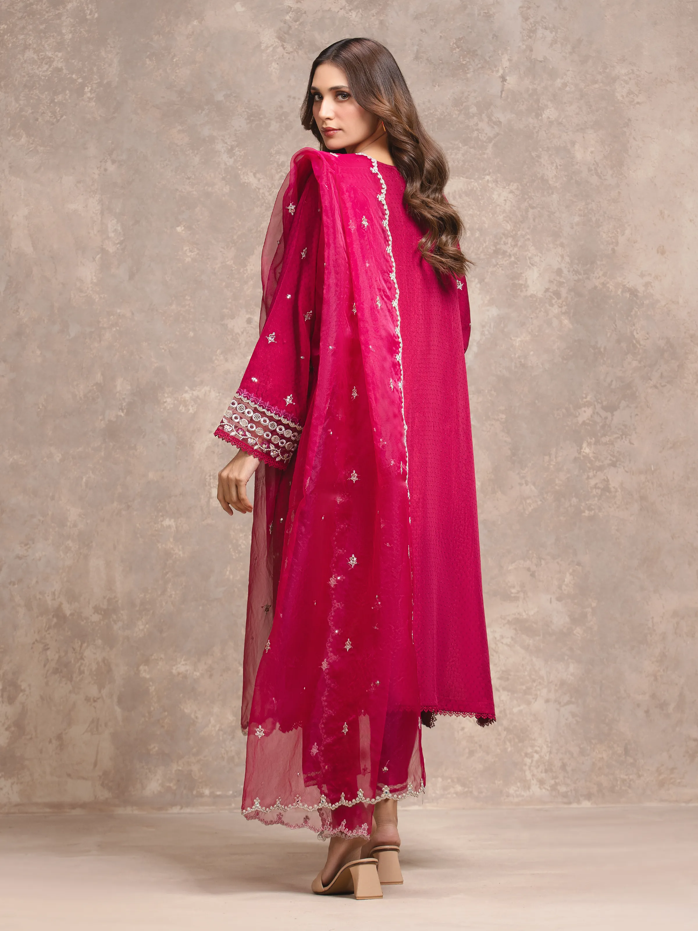 Embroidered Viscose Suit - EWU5V19-32028-3P - Image 6