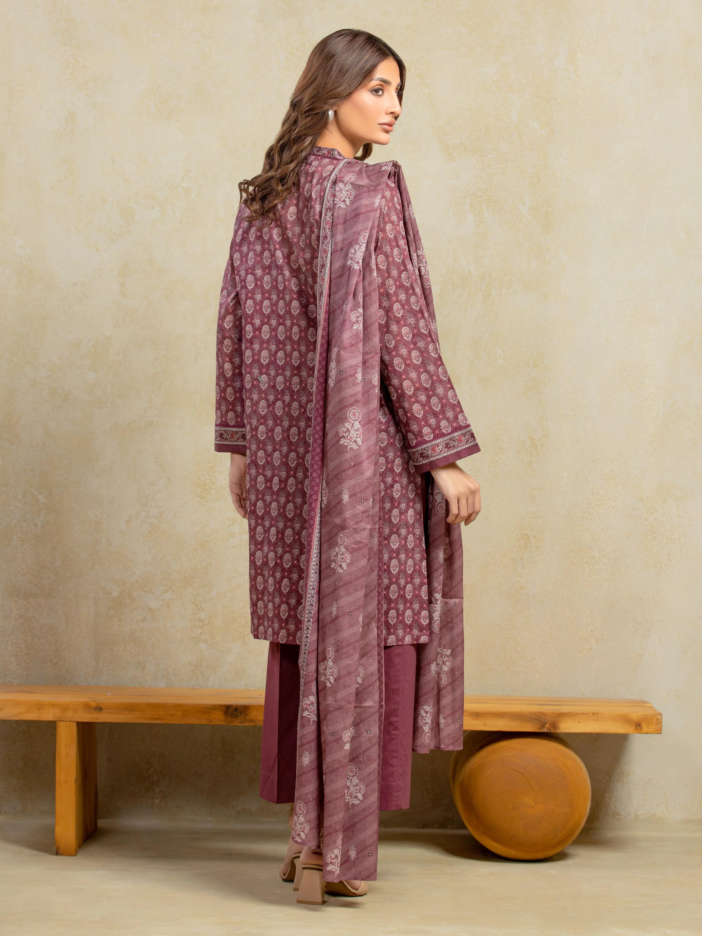 Printed Khaddar Suit - EWU5A3-35941-3P - Image 6