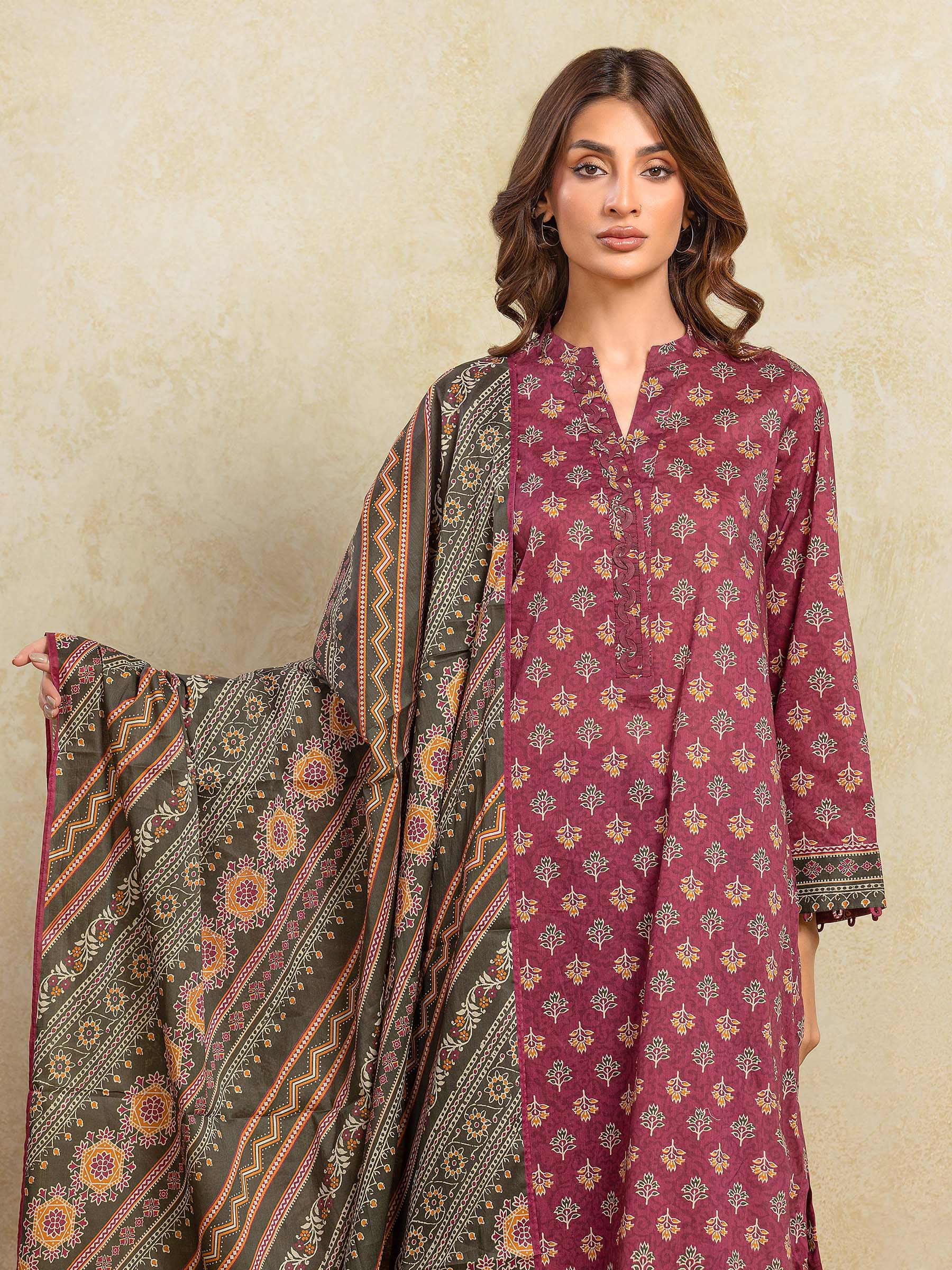 Printed Khaddar Suit - EWU5A3-36105-3P - Image 2