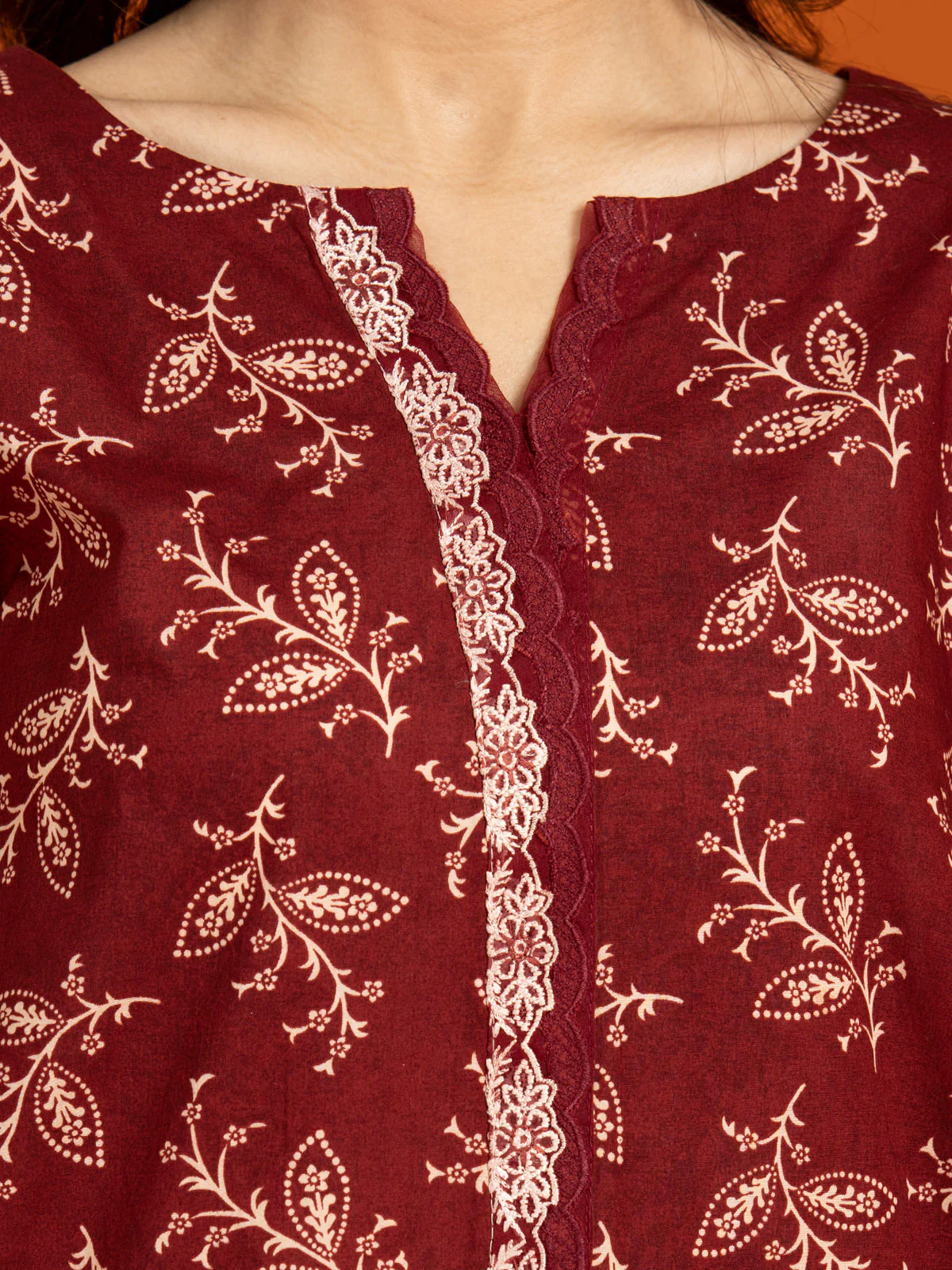 Embroidered Lawn Shirt - EWU22V1-26535A - Image 3
