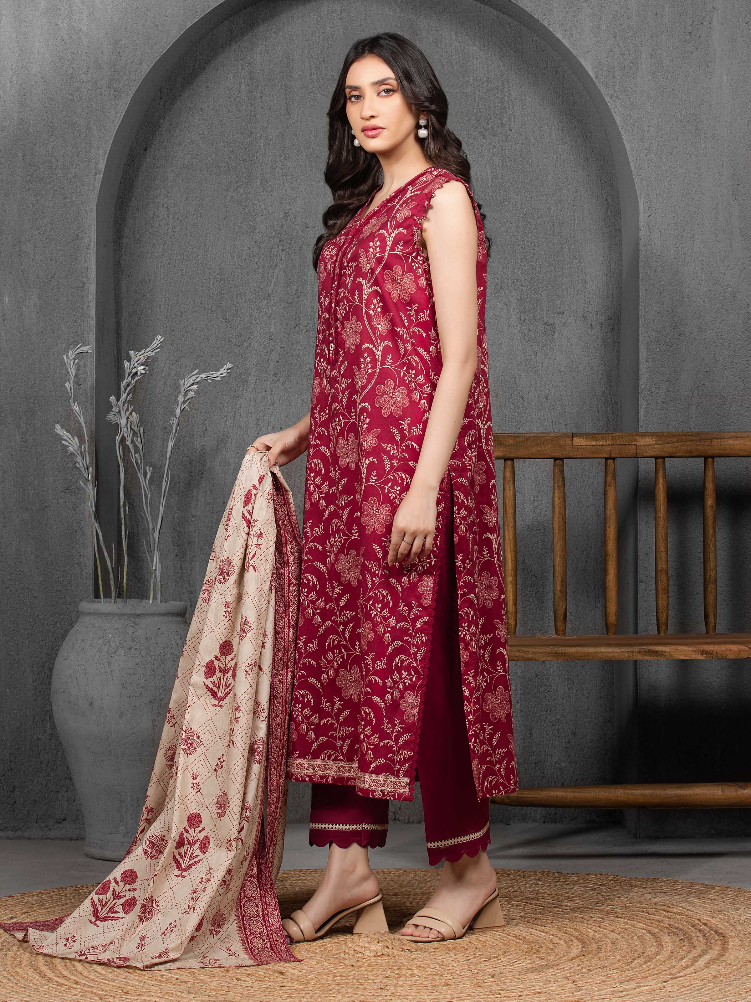 Printed Cambric Suit - EWU5A2-35815-3P - Image 4