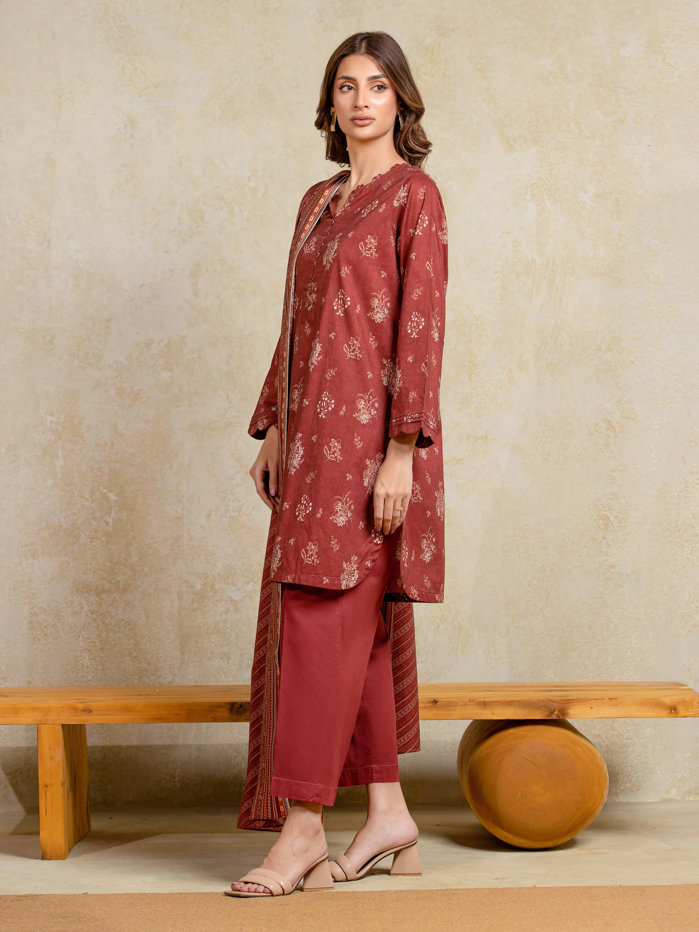 Printed Khaddar Suit - EWU5A3-35902-3P - Image 5