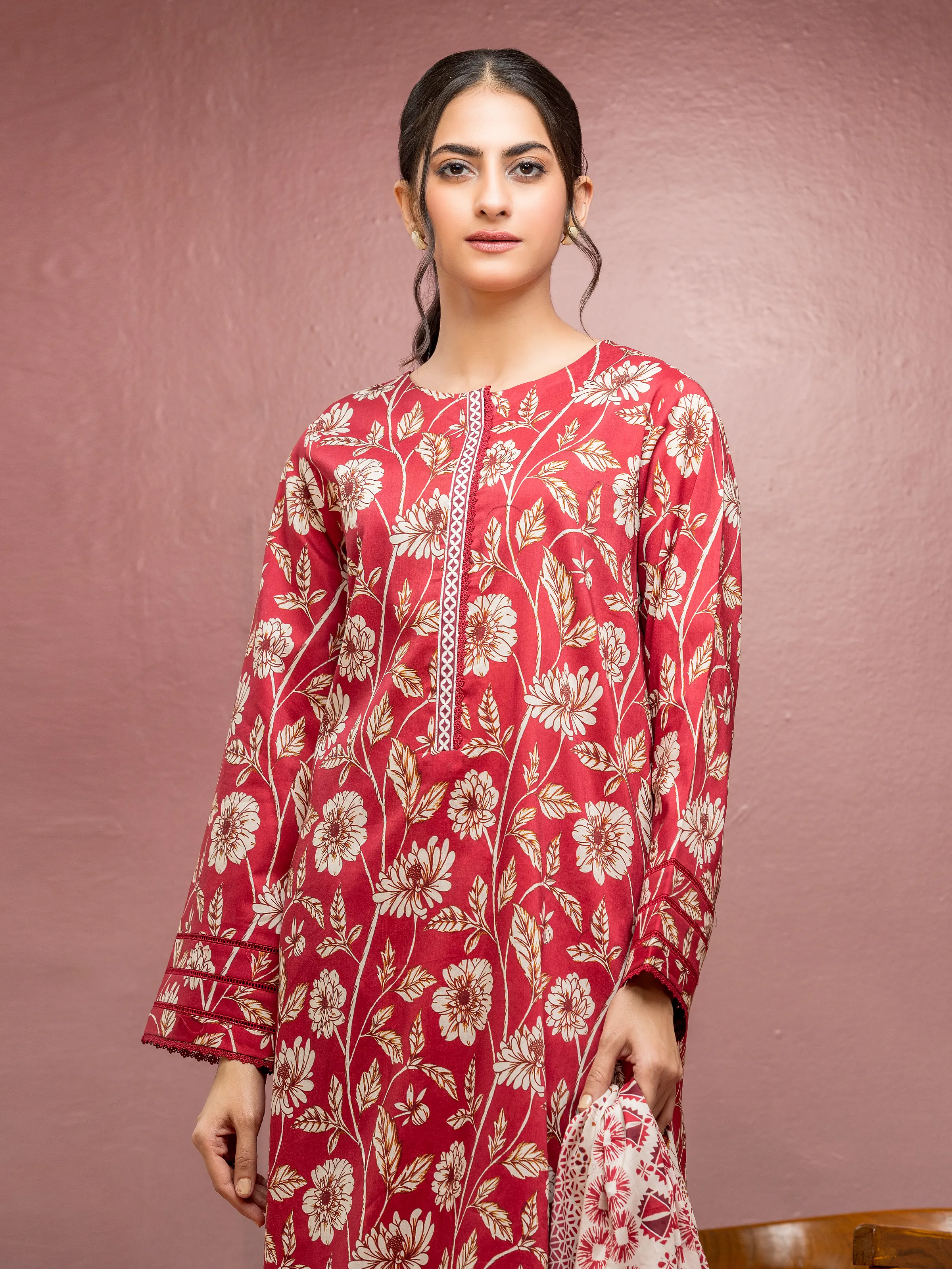 Printed Lawn Suit - EWU5A1-35079-3P - Image 3