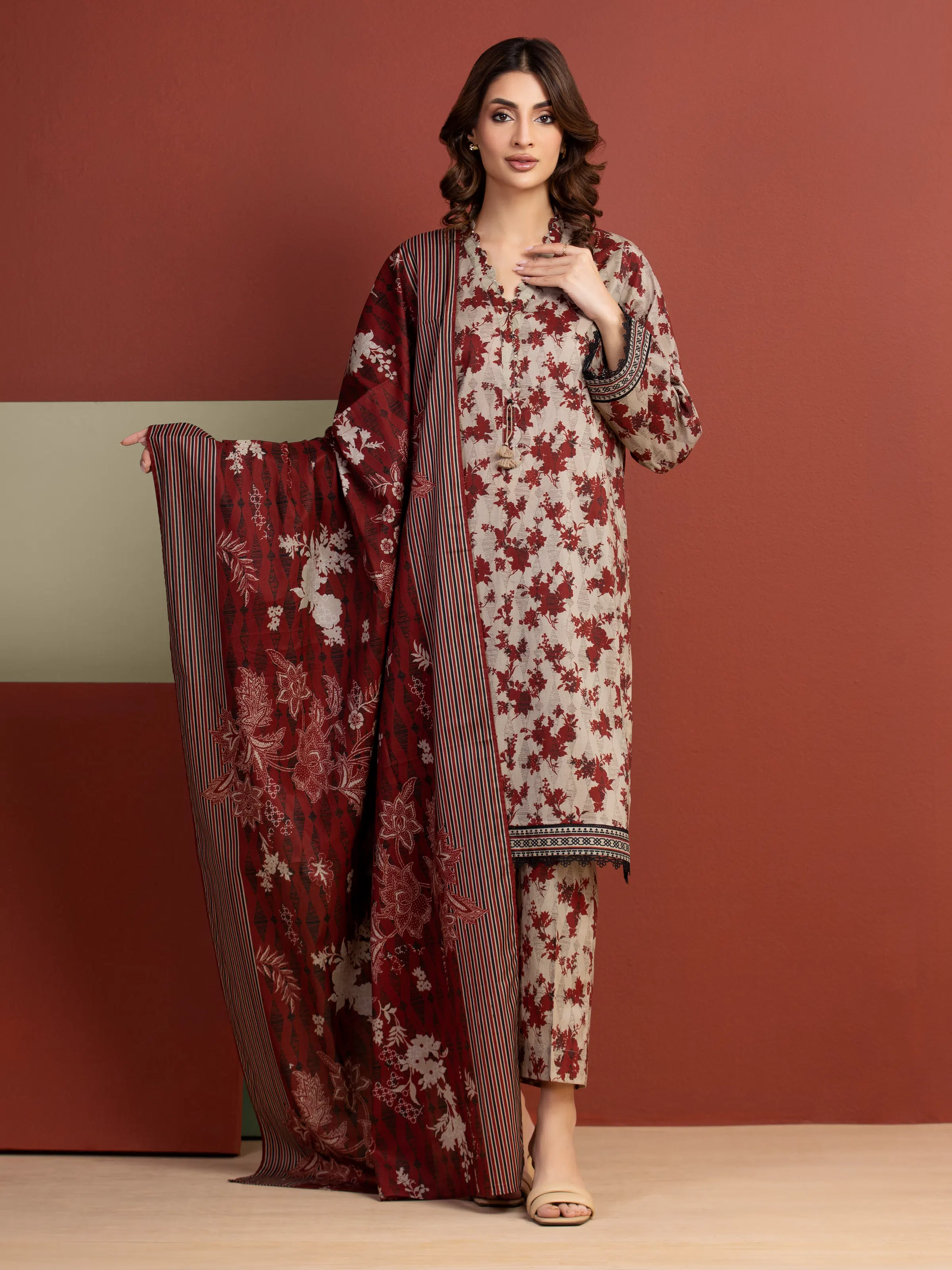 Printed Lawn Suit - EWU5A1-35305-3P