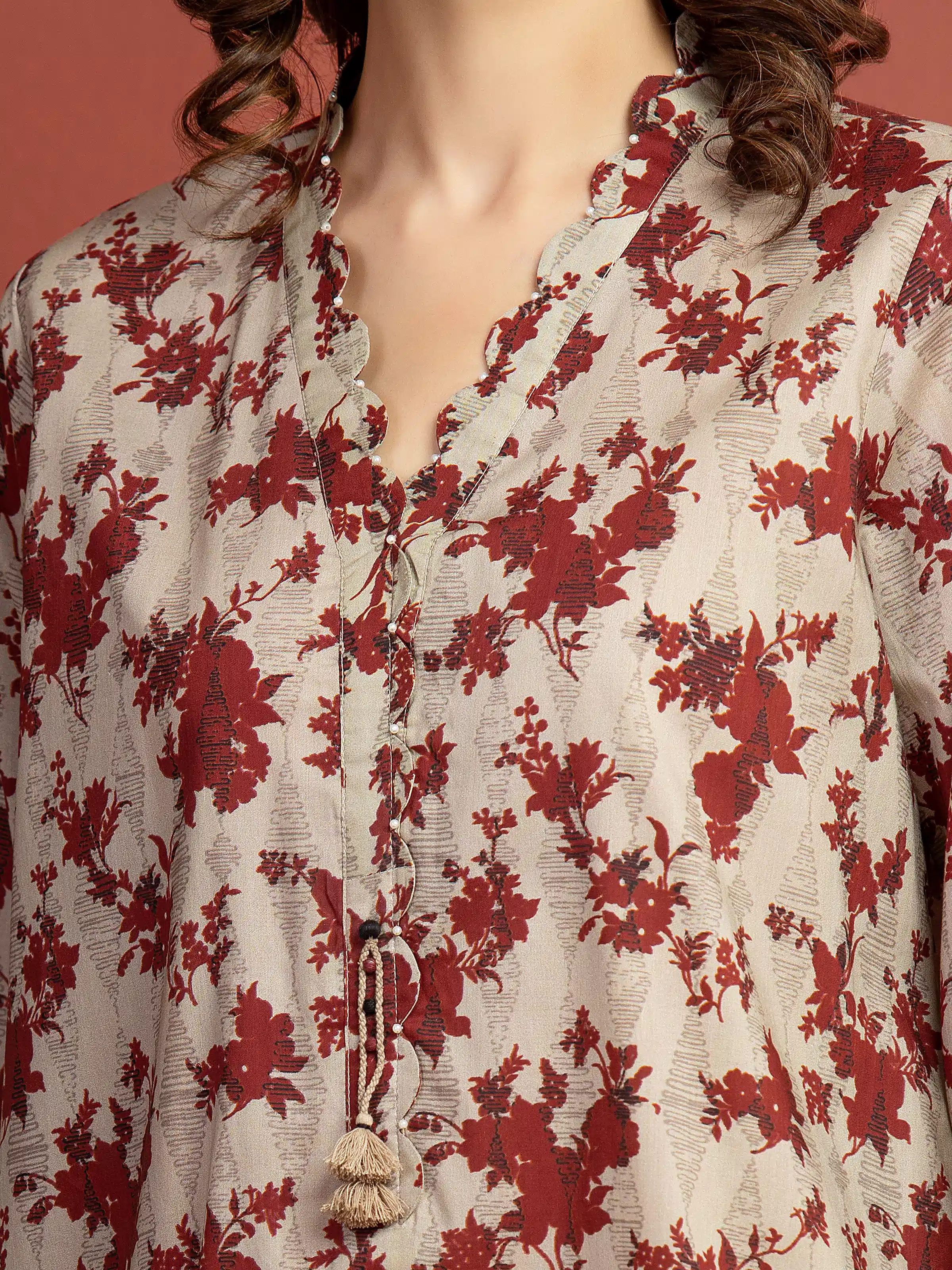 Printed Lawn Suit - EWU5A1-35305-3P - Image 3