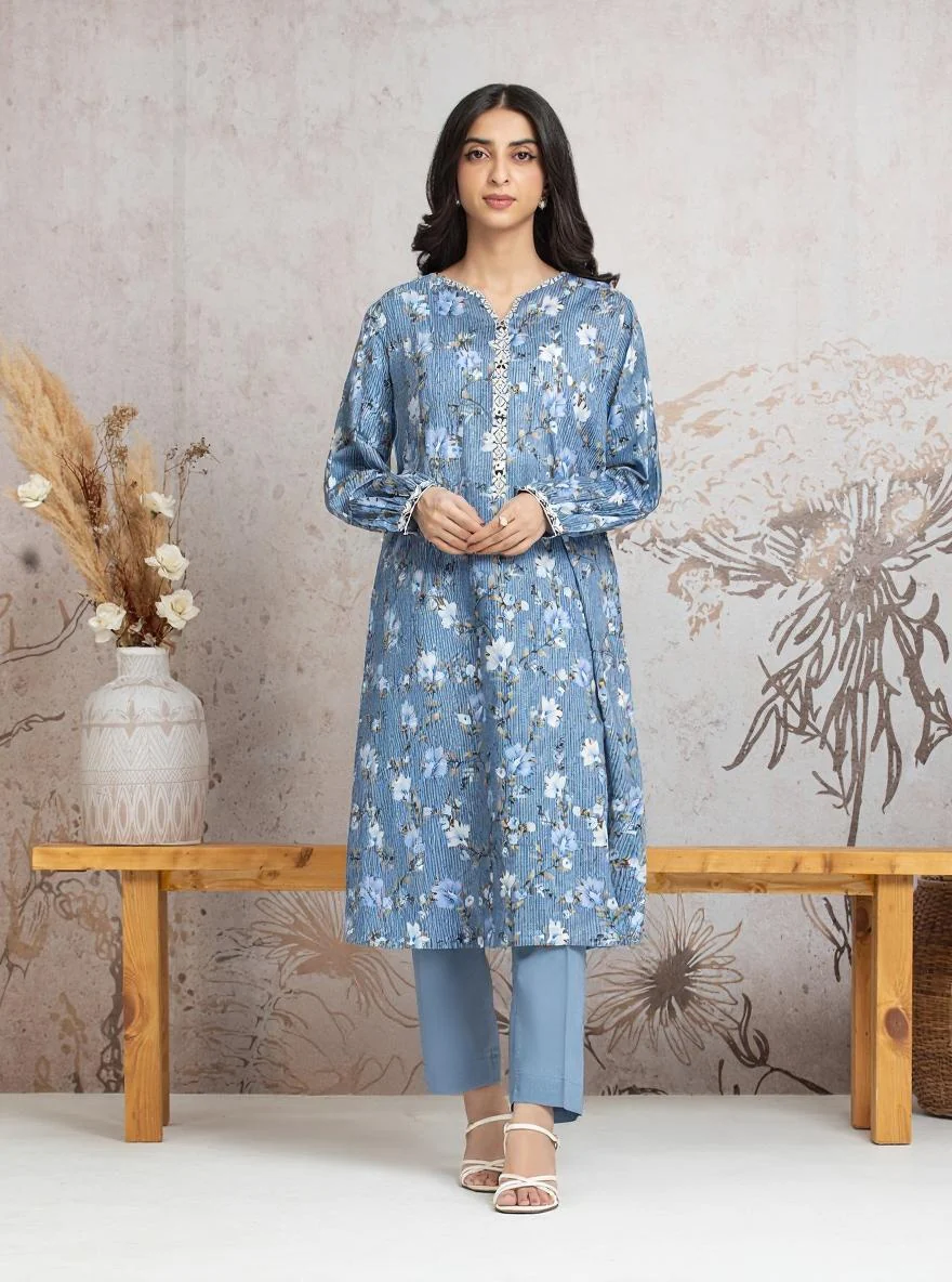 Printed Cambric Shirt Trouser - EWU24M2-025ST