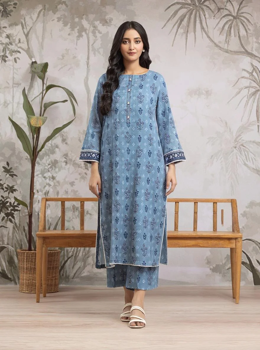 Printed Khaddar Shirt - EWU24M2-189S
