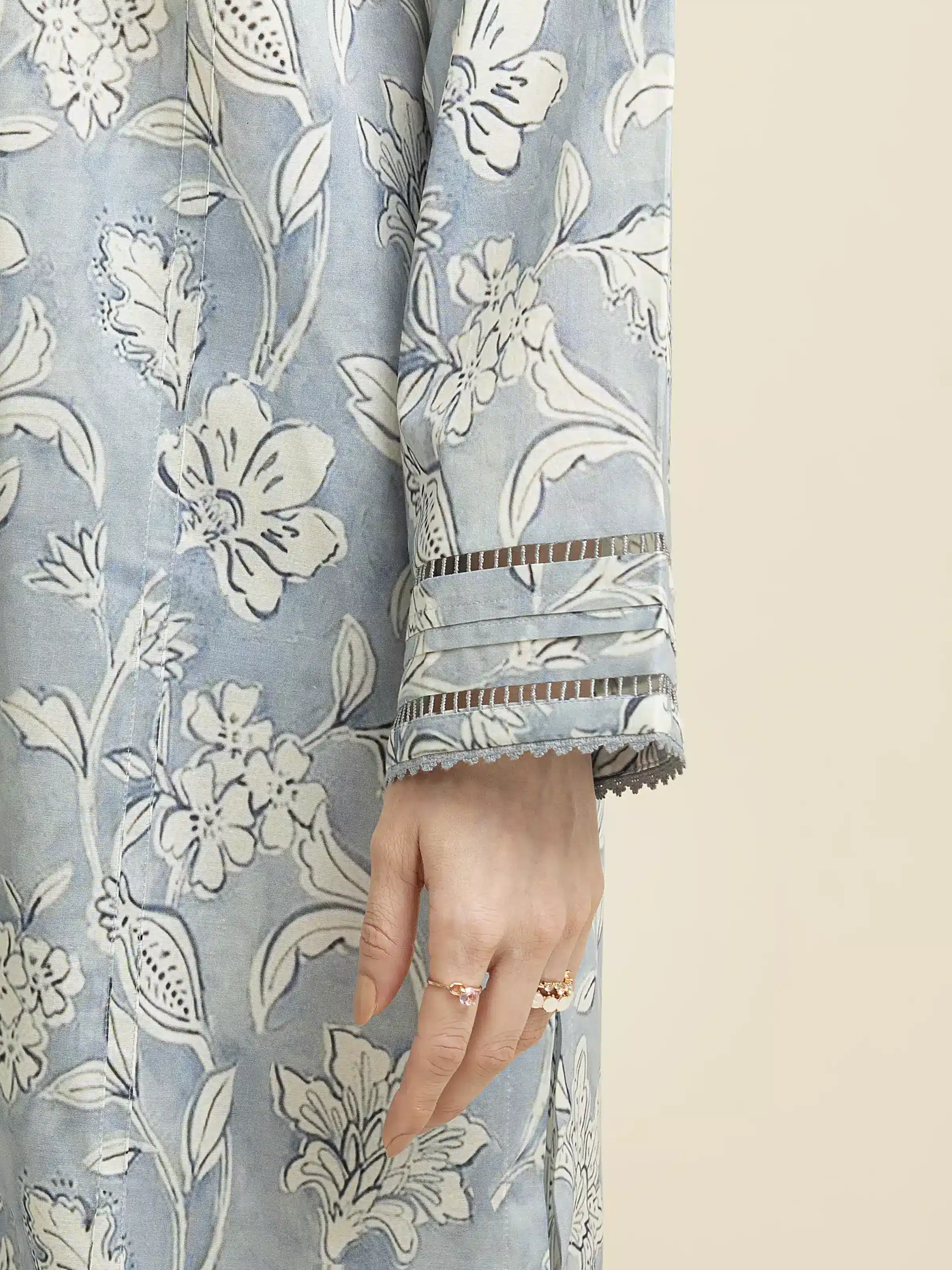 Printed Lawn Suit - EWU5A1-35087-3P - Image 5