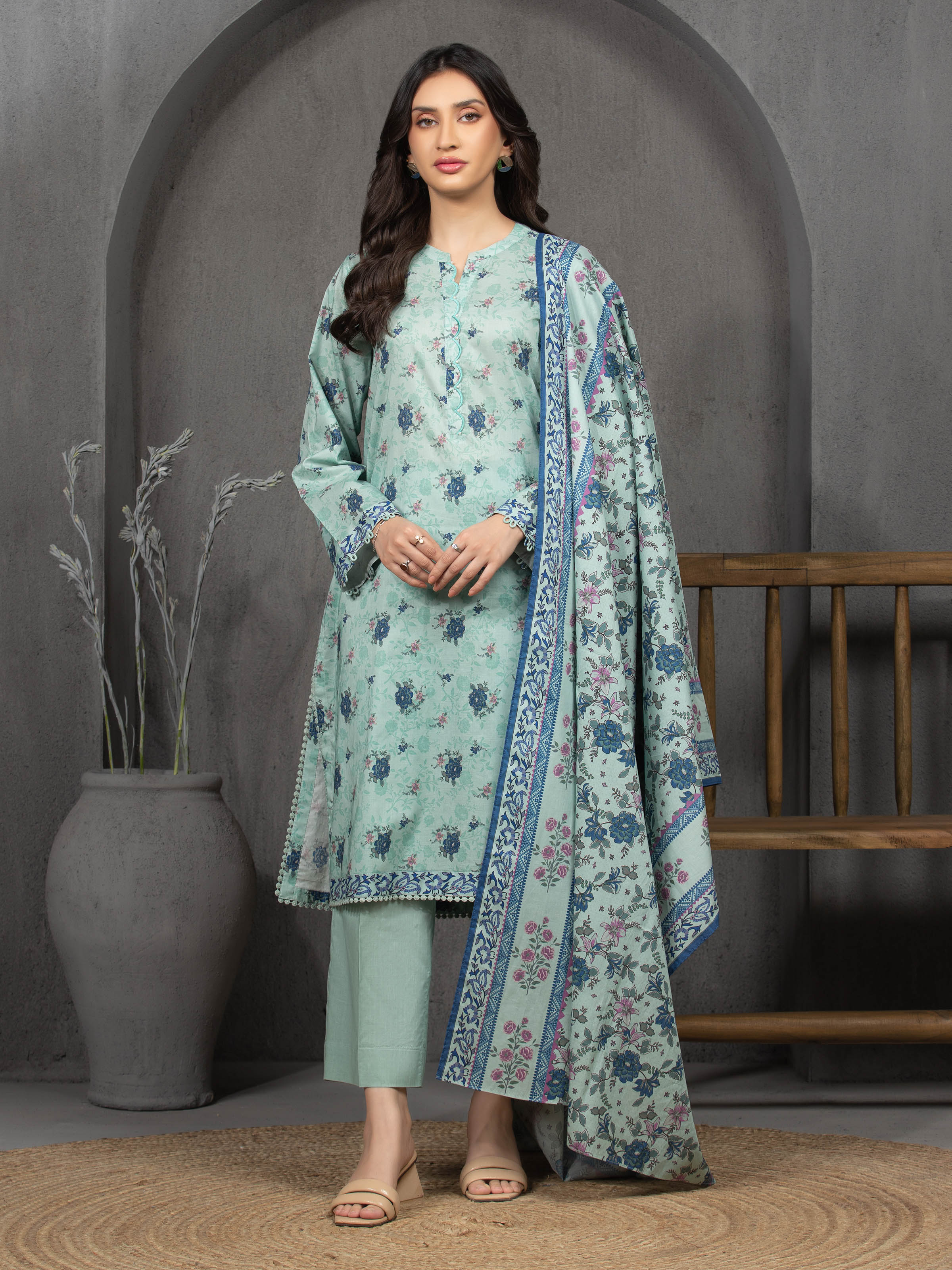 Printed Cambric Suit - EWU5A2-35802-3P
