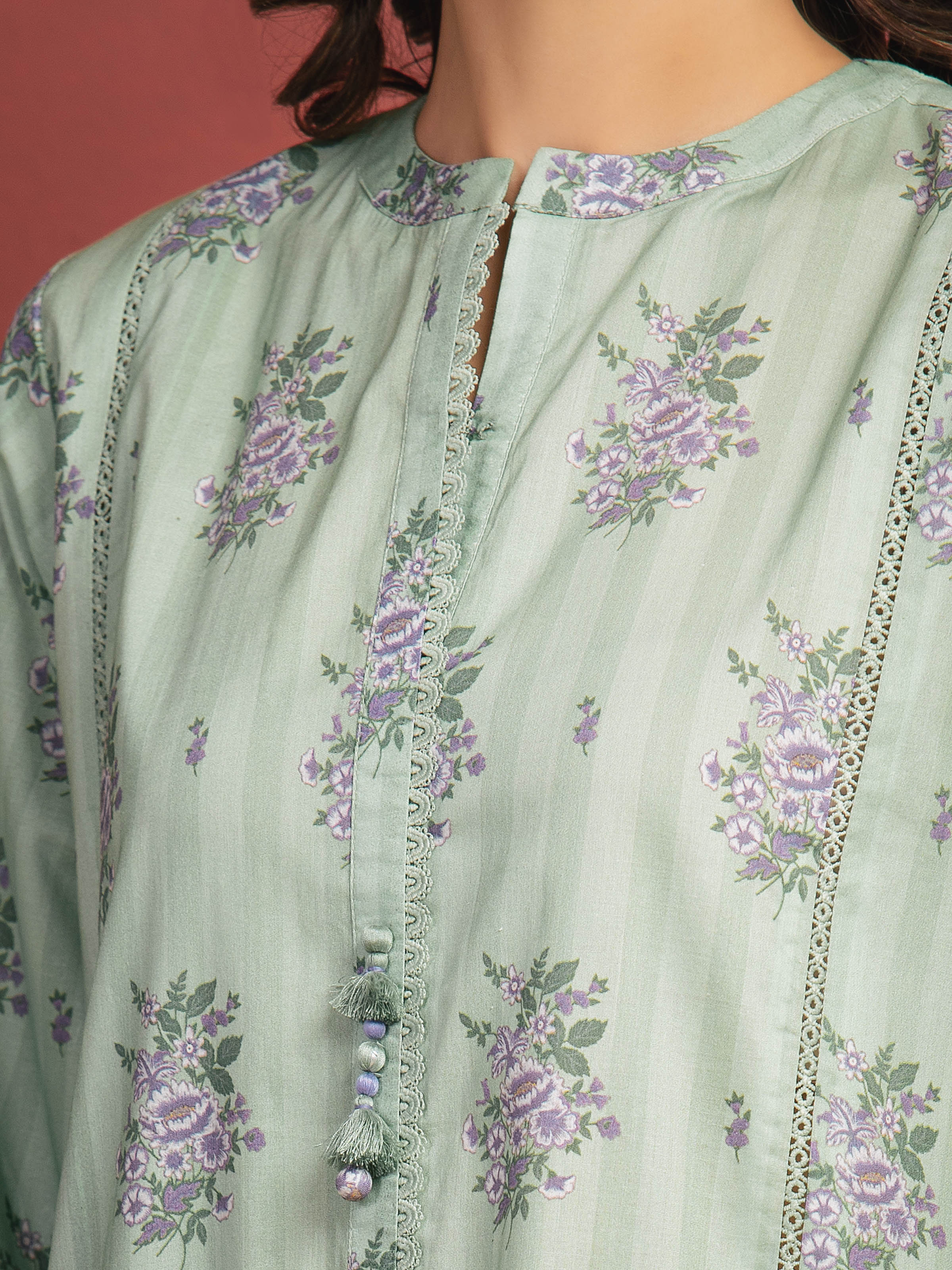 Printed Lawn Suit - EWU5A1-35322-3P - Image 3