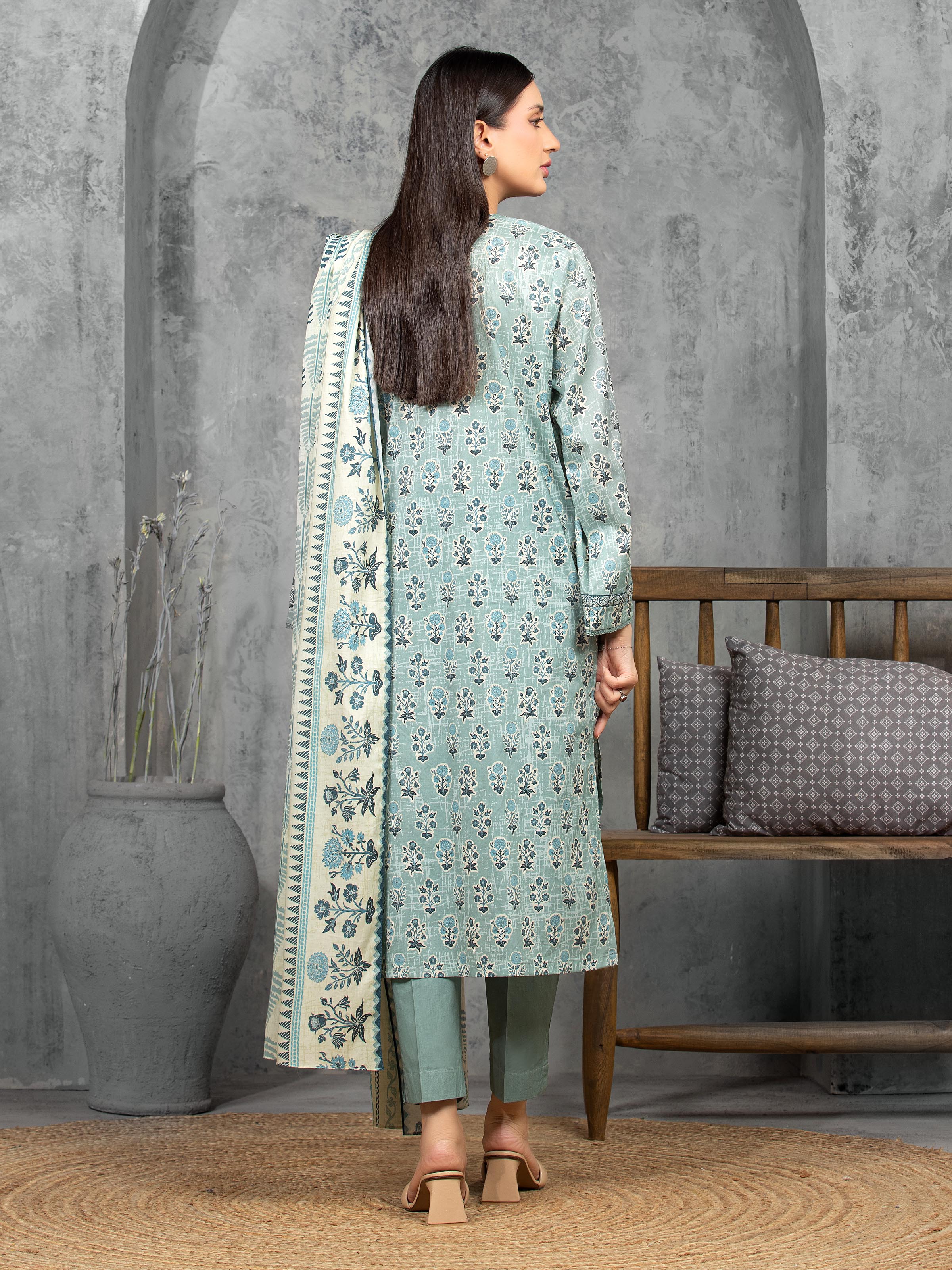 Printed Cambric Suit - EWU5A2-35805-3P - Image 6