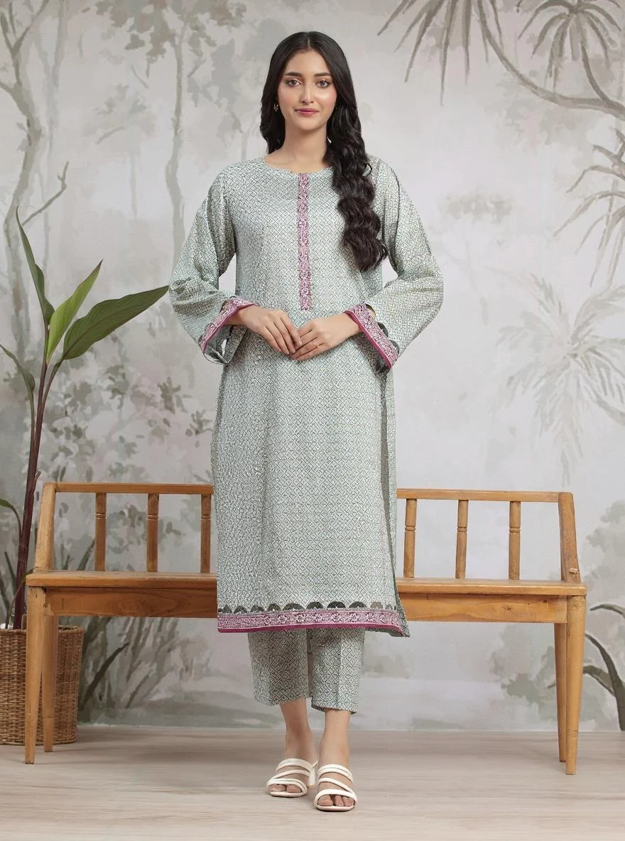Printed Khaddar Shirt - EWU24A3-29801S