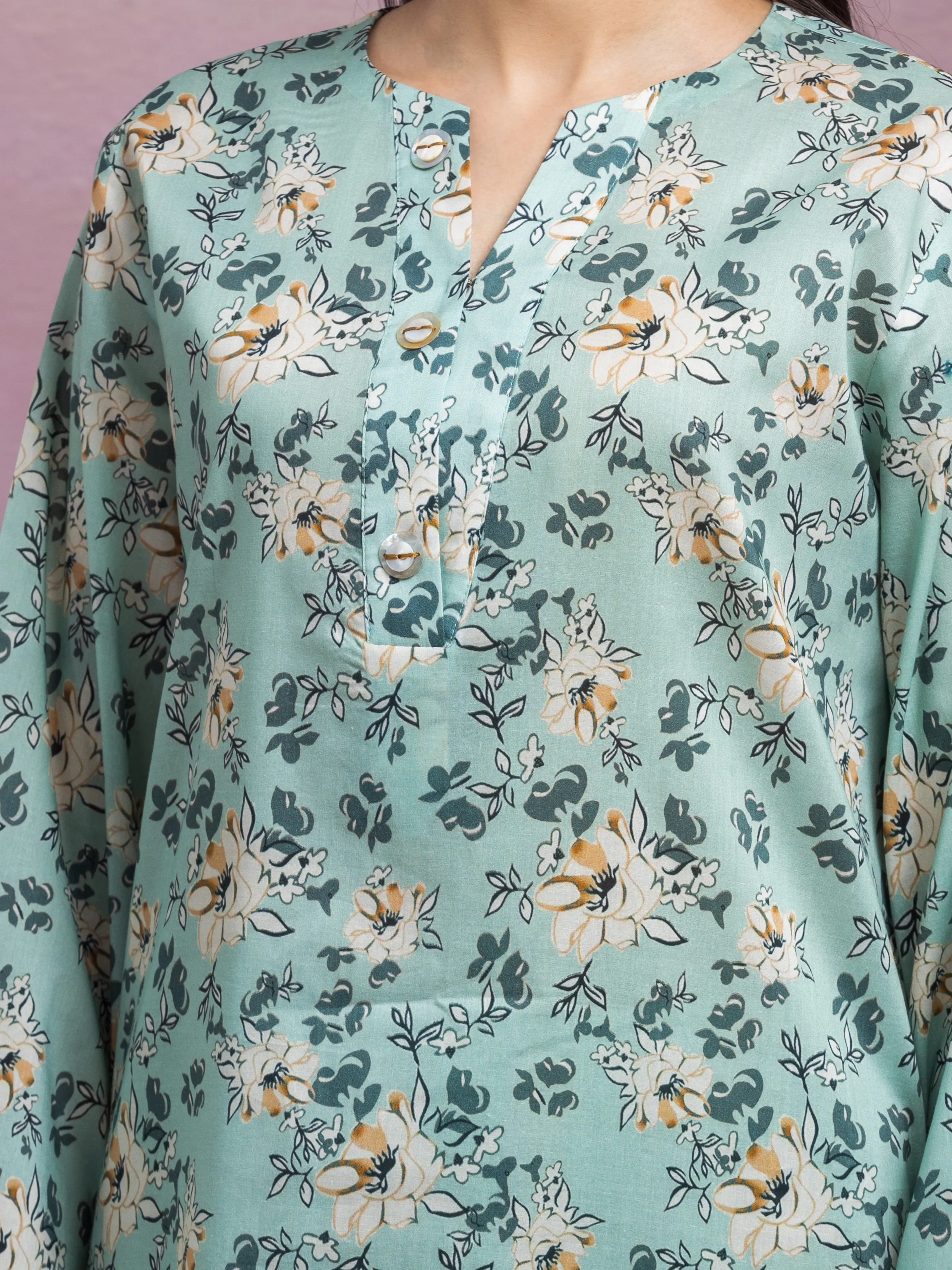 Printed Lawn Suit - EWU5A1-35071-3P - Image 3