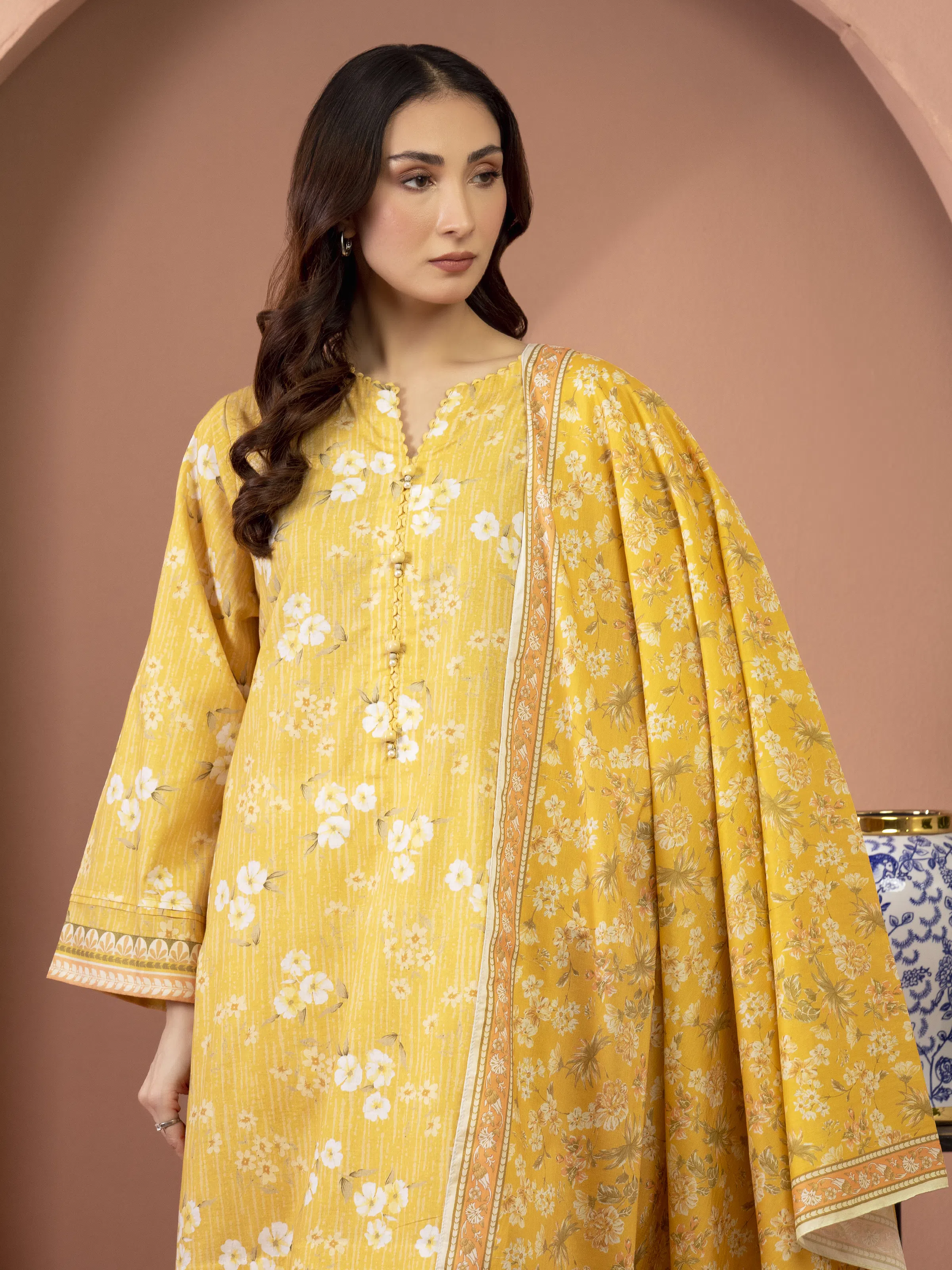 Printed Lawn Suit - EWU5A1-35617-3P - Image 2