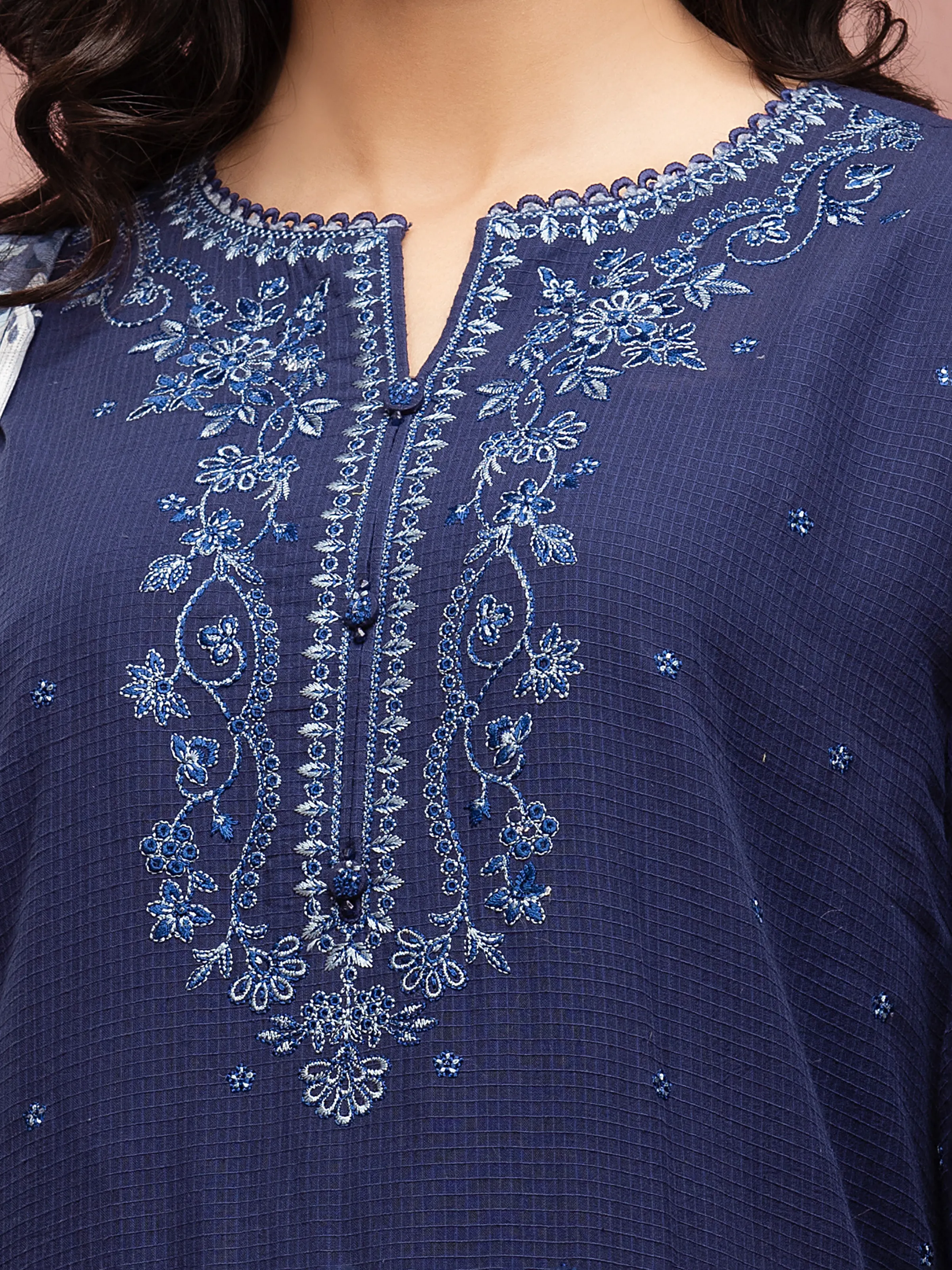 Embroidered Lawn Shirt - EWU5V1-31222S - Image 2