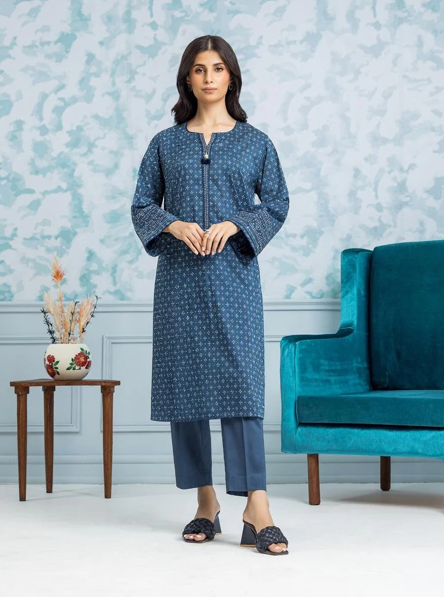 Printed Khaddar Shirt - EWU24A3-29324S