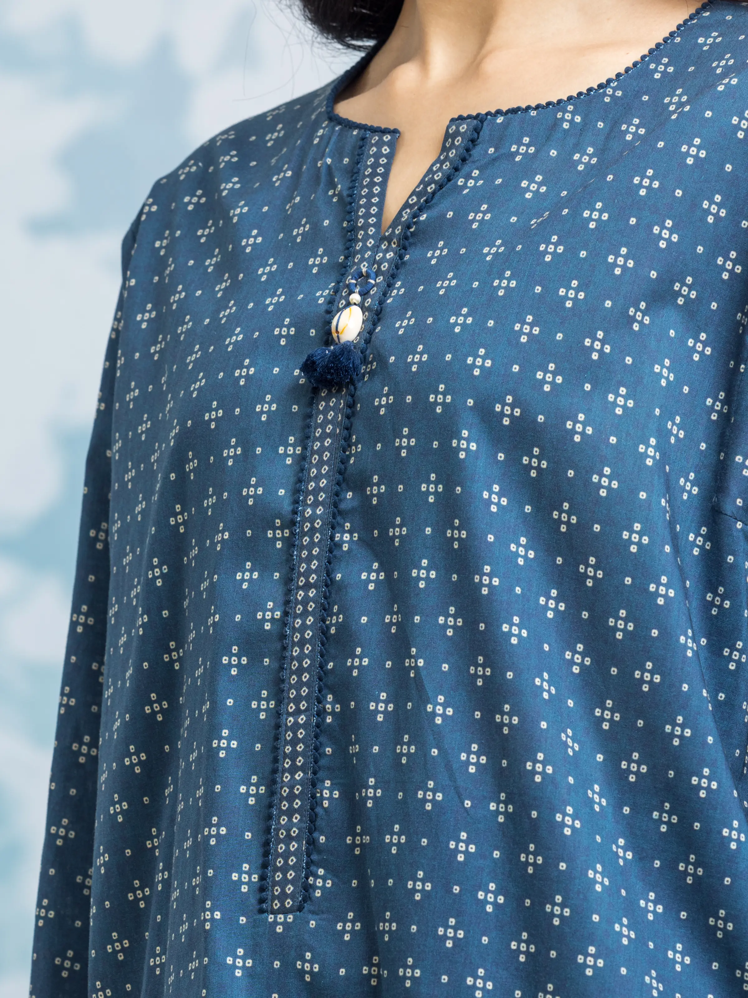 Printed Khaddar Shirt - EWU24A3-29324S - Image 3