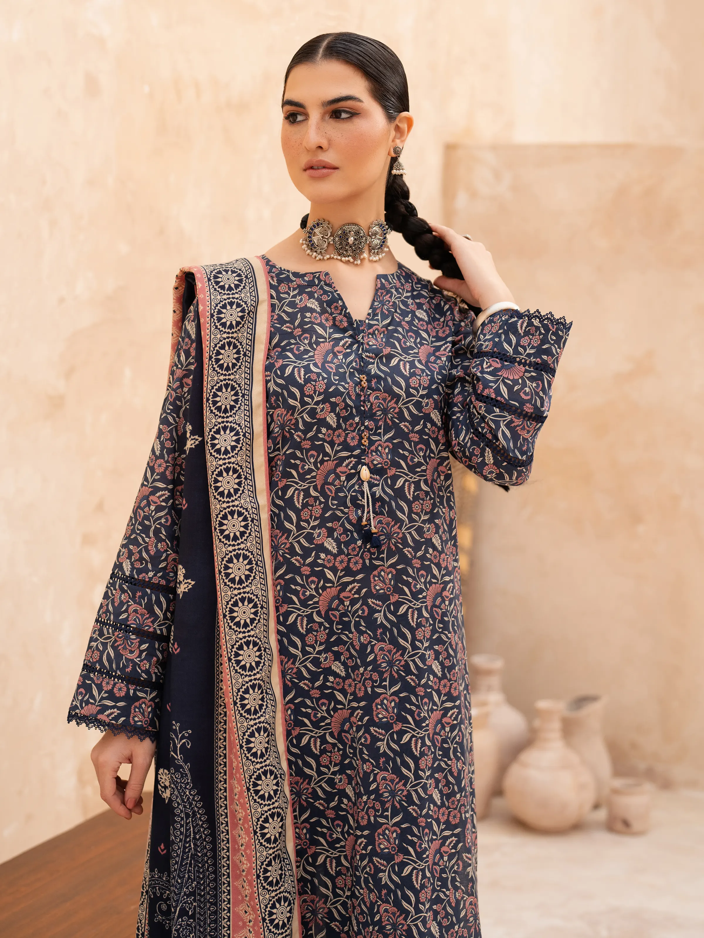 Printed Khaddar Suit - EWU24M3-080 - Image 5
