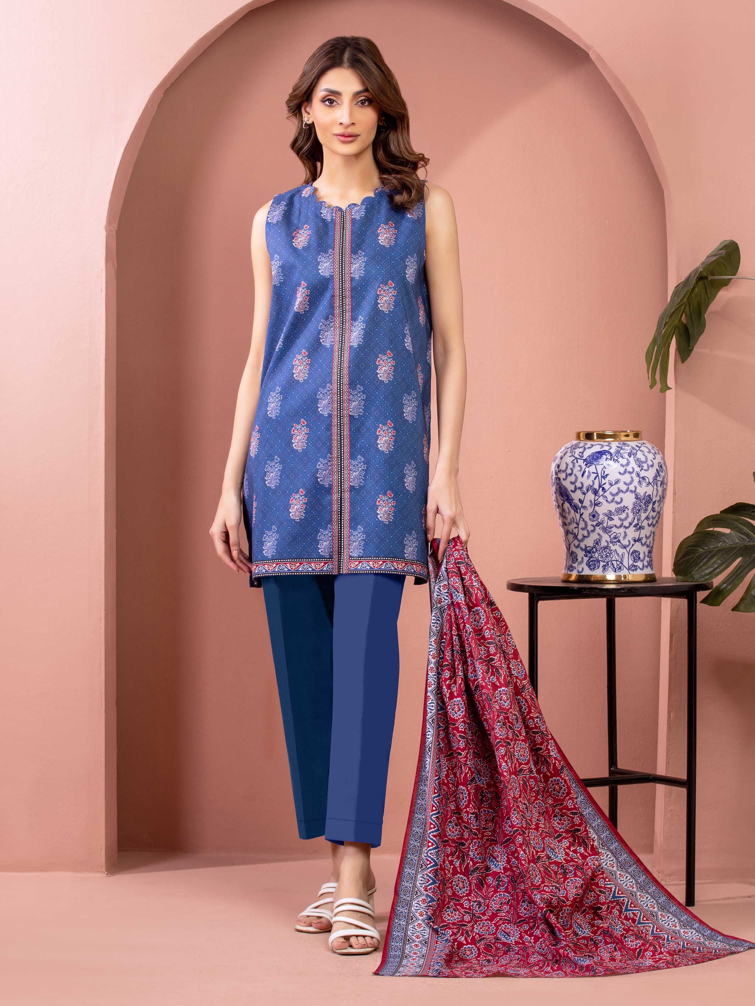 Printed Lawn Suit - EWU5A1-35237-3P