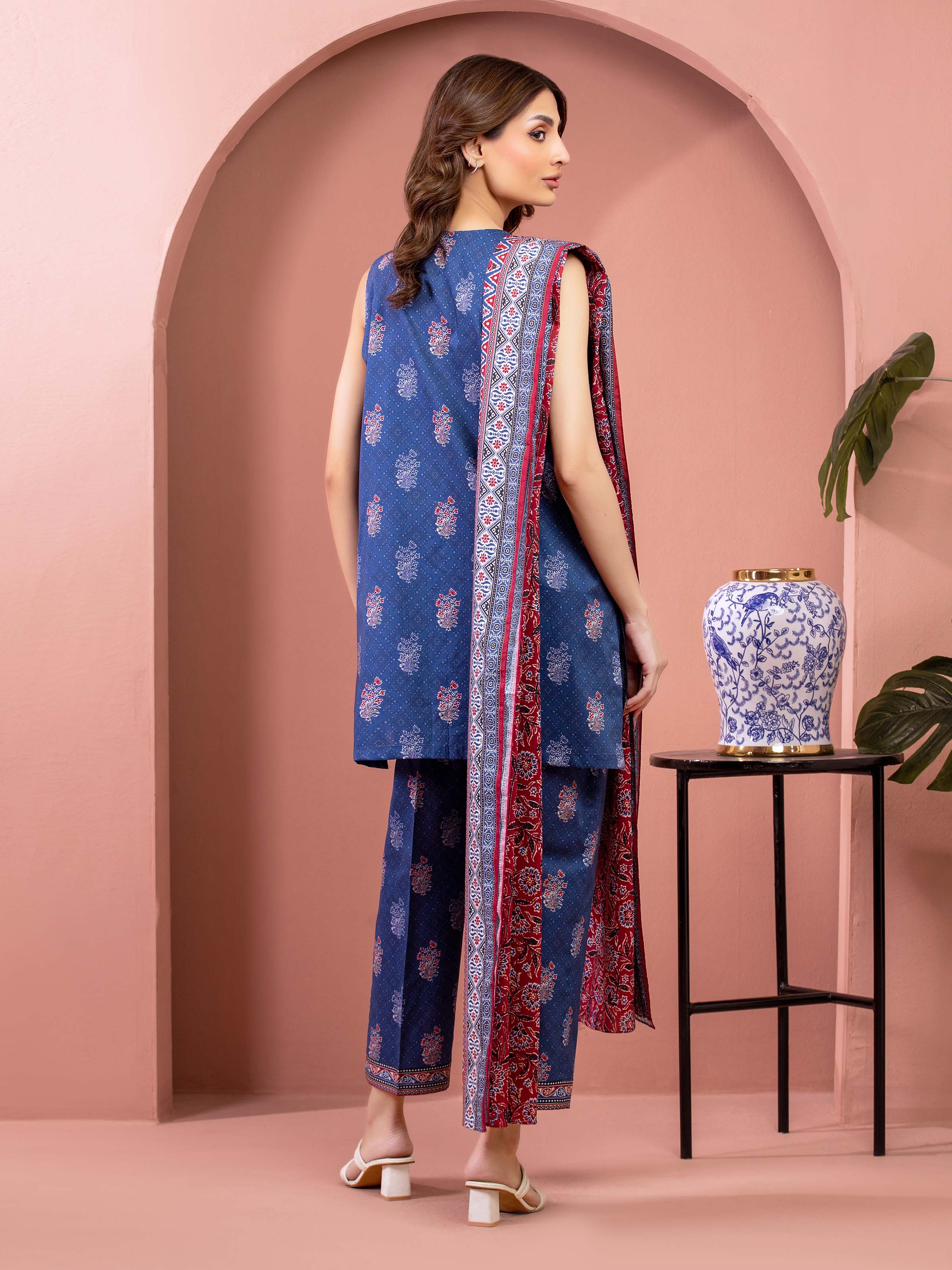 Printed Lawn Suit - EWU5A1-35237-3P - Image 4