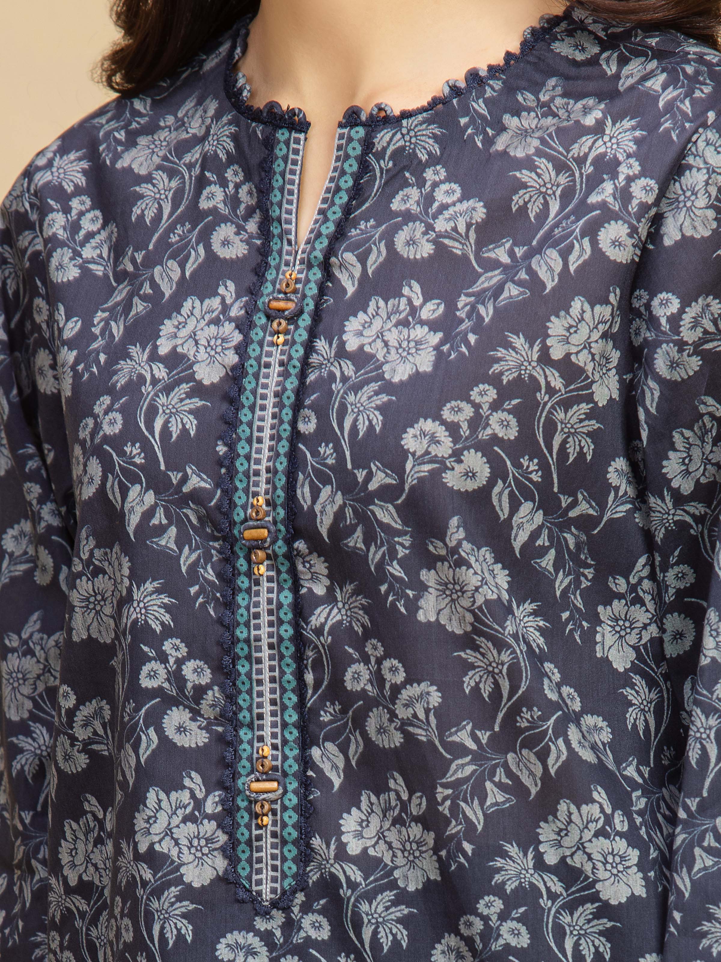 Printed Khaddar Suit - EWU5A3-36124-3P - Image 3