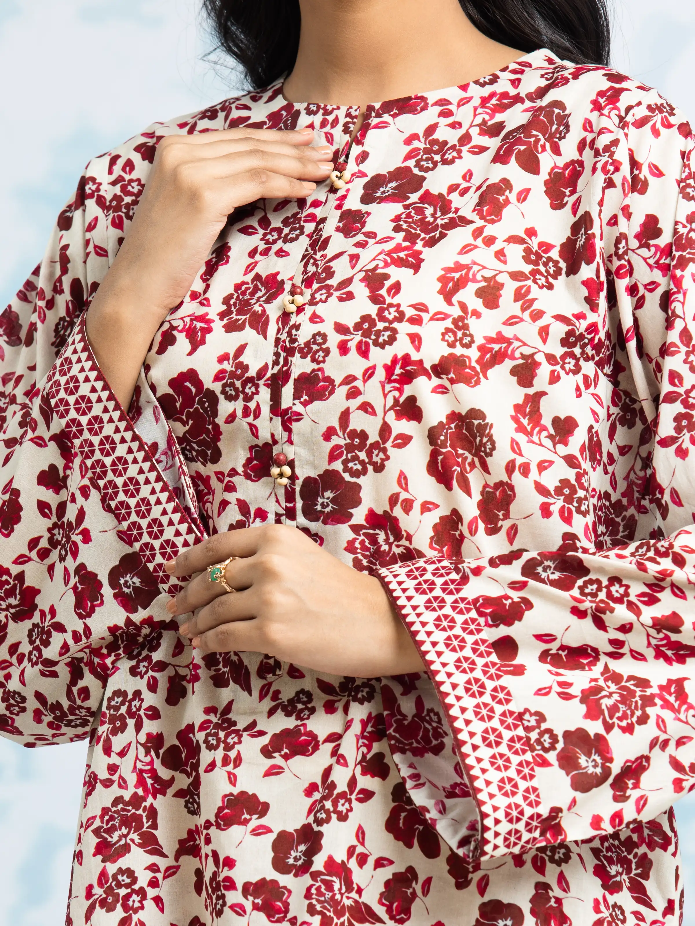 Printed Khaddar Suit - EWU24A3-29706-3P - Image 2
