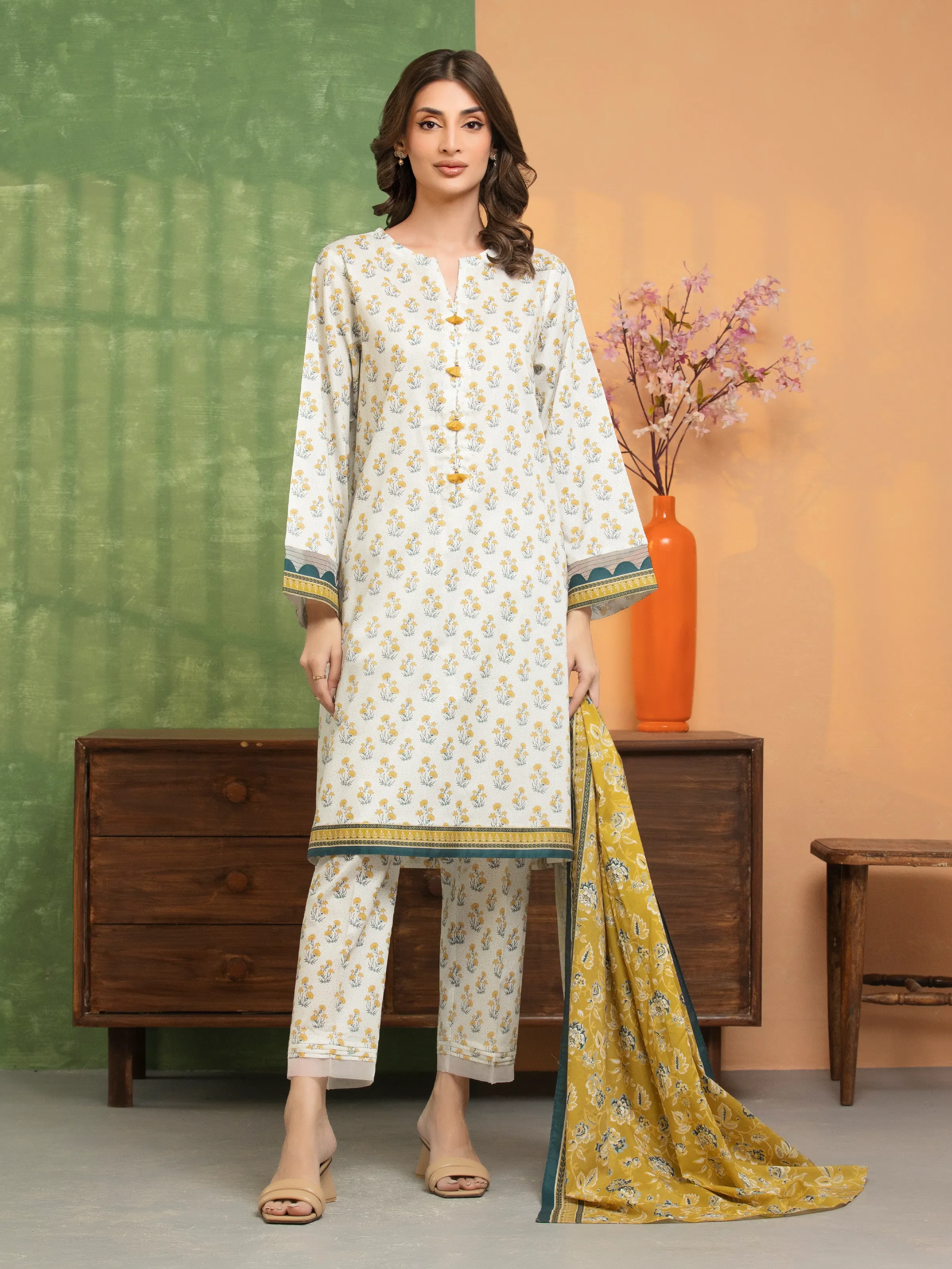 Printed Lawn Suit - EWU6A1-36513-3P