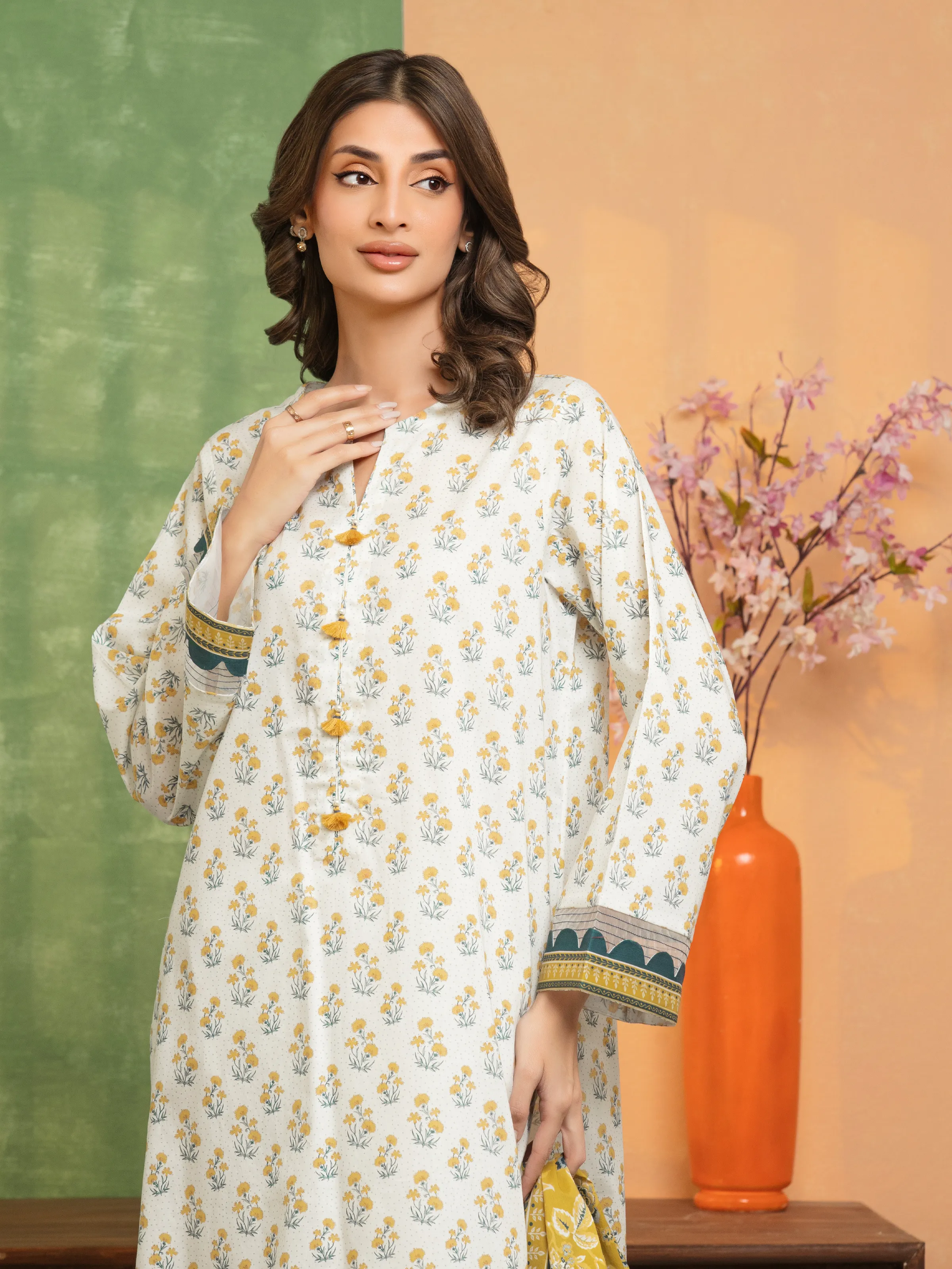 Printed Lawn Suit - EWU6A1-36513-3P - Image 2