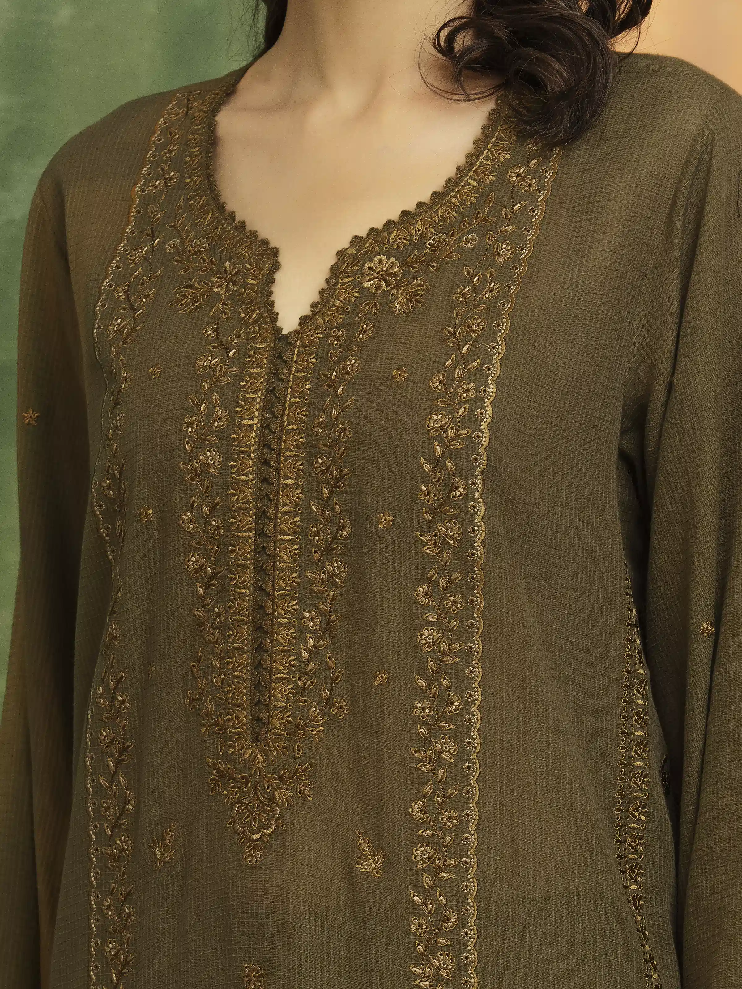 Embroidered Lawn Suit - EWU5V1-31228-3P - Image 5