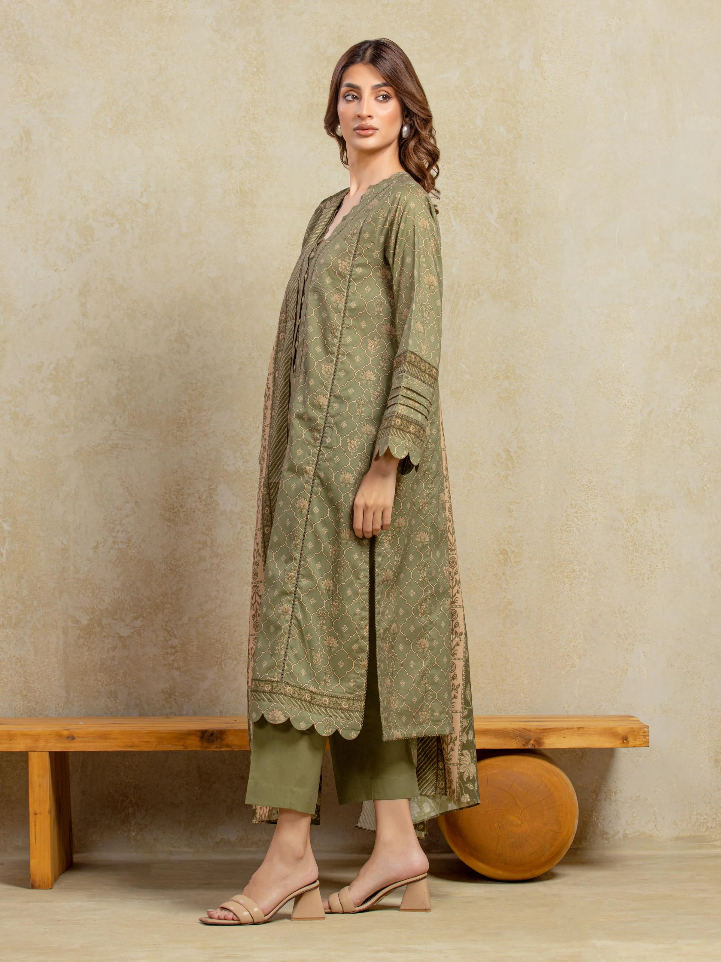 Printed Khaddar Suit - EWU5A3-35916-3P - Image 5