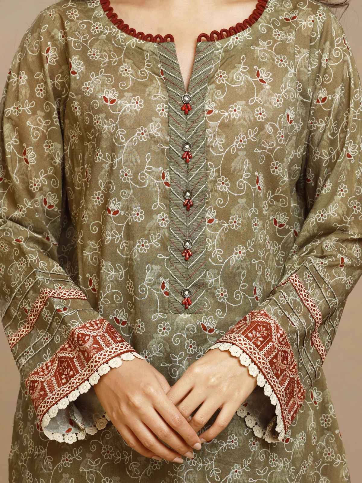 Printed Lawn Shirt Dupatta - EWU24A1-29483SD - Image 2