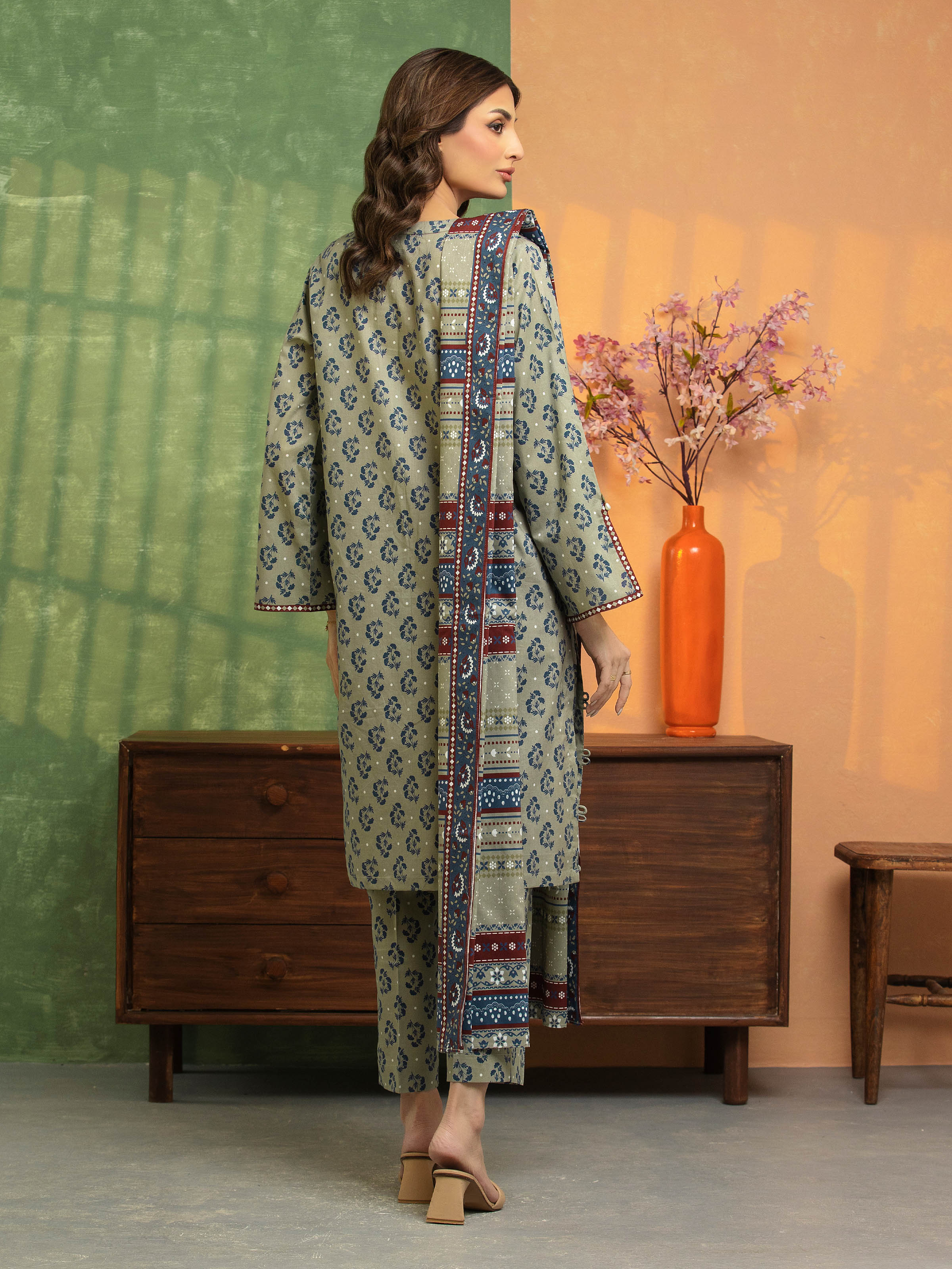 Printed Lawn Suit - EWU5A1-35186-3P - Image 2